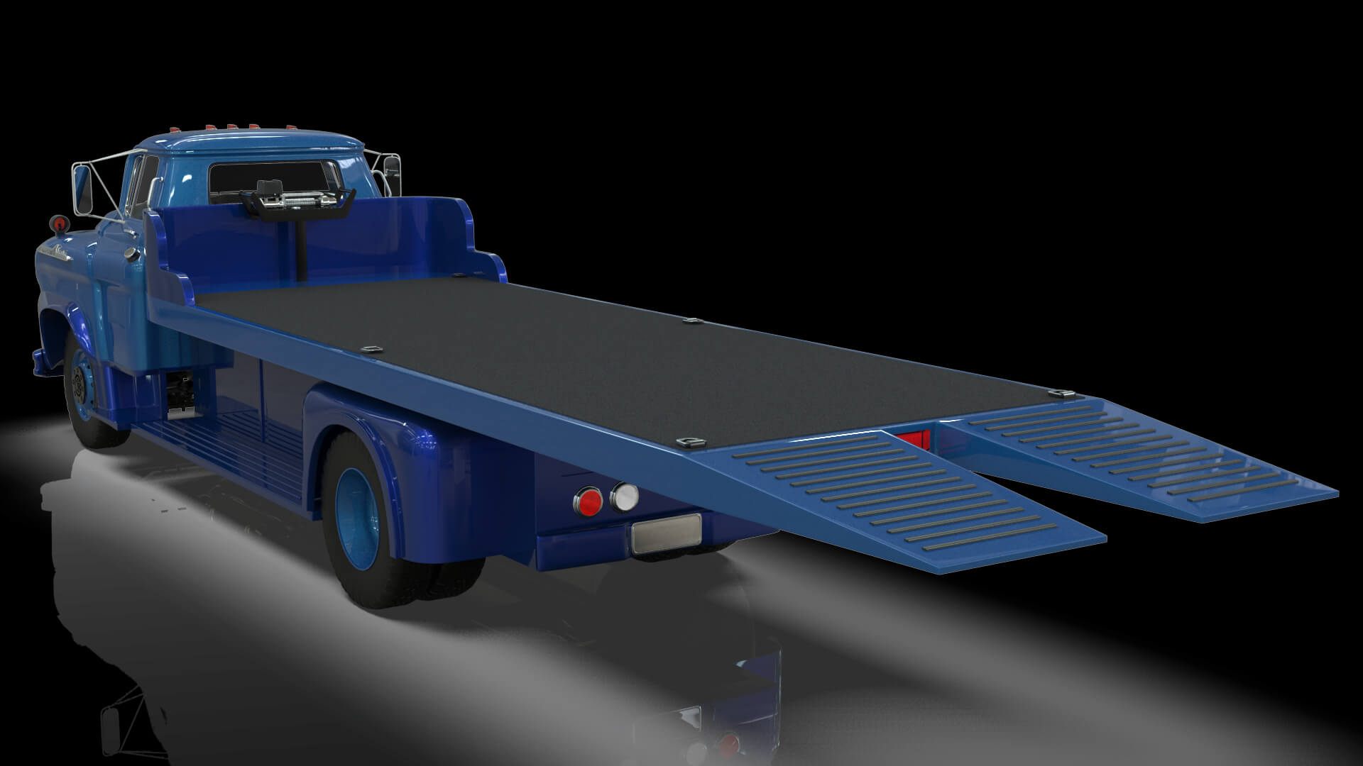 1958 Viking 50 Carcarrier Animated Platform 3D Model