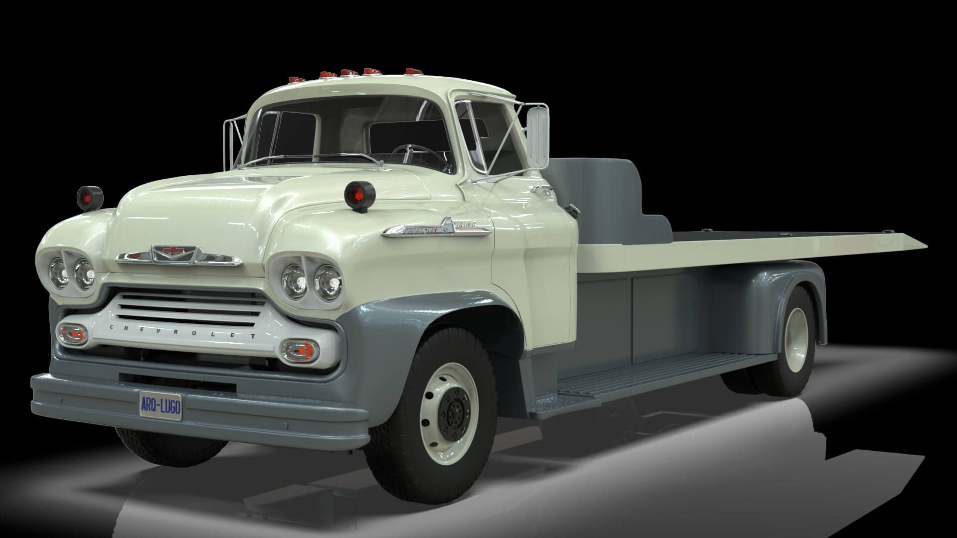 1958 Viking 50 Carcarrier Animated Platform 3D Model