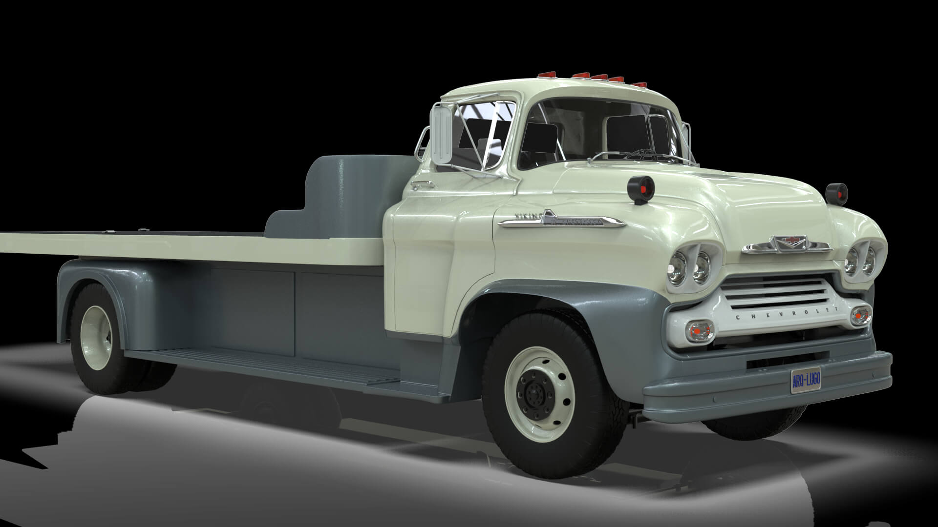 1958 Viking 50 Carcarrier Animated Platform 3D Model