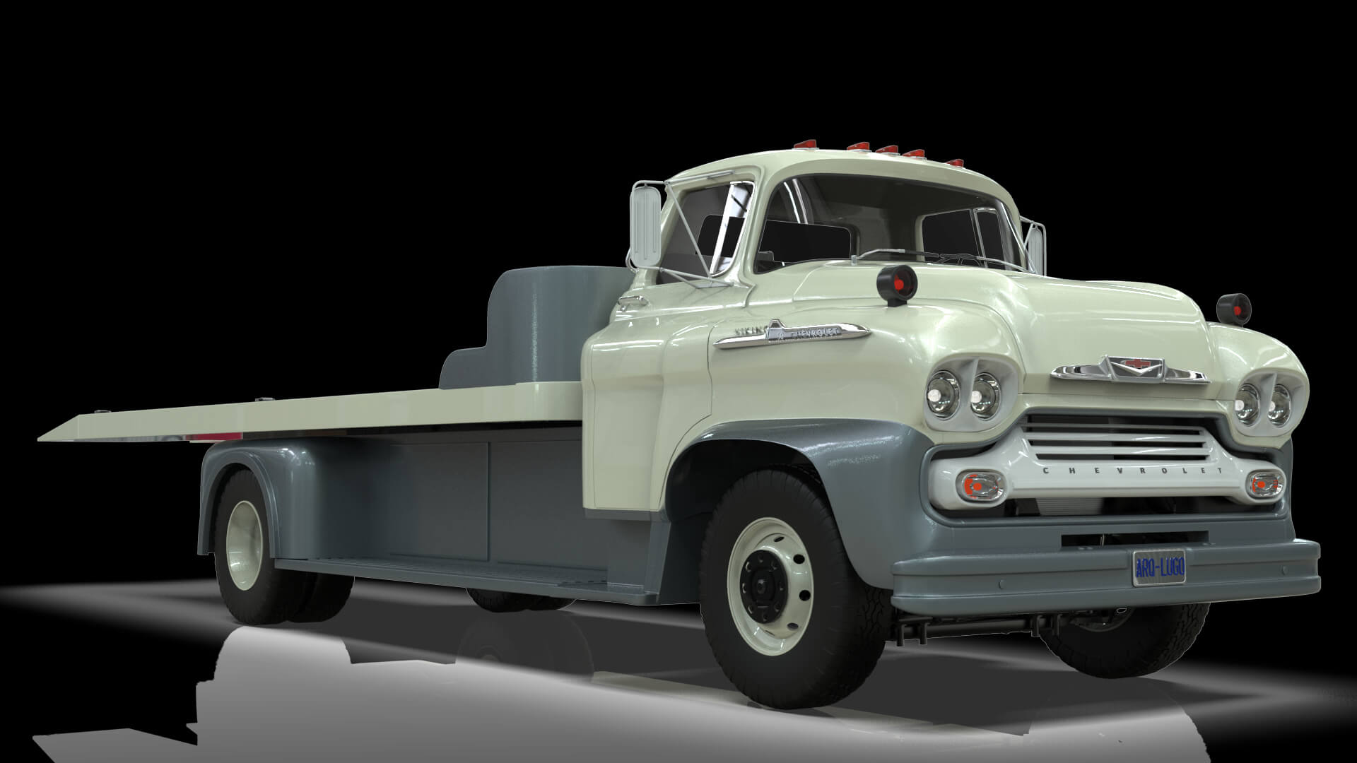 1958 Viking 50 Carcarrier Animated Platform 3D Model