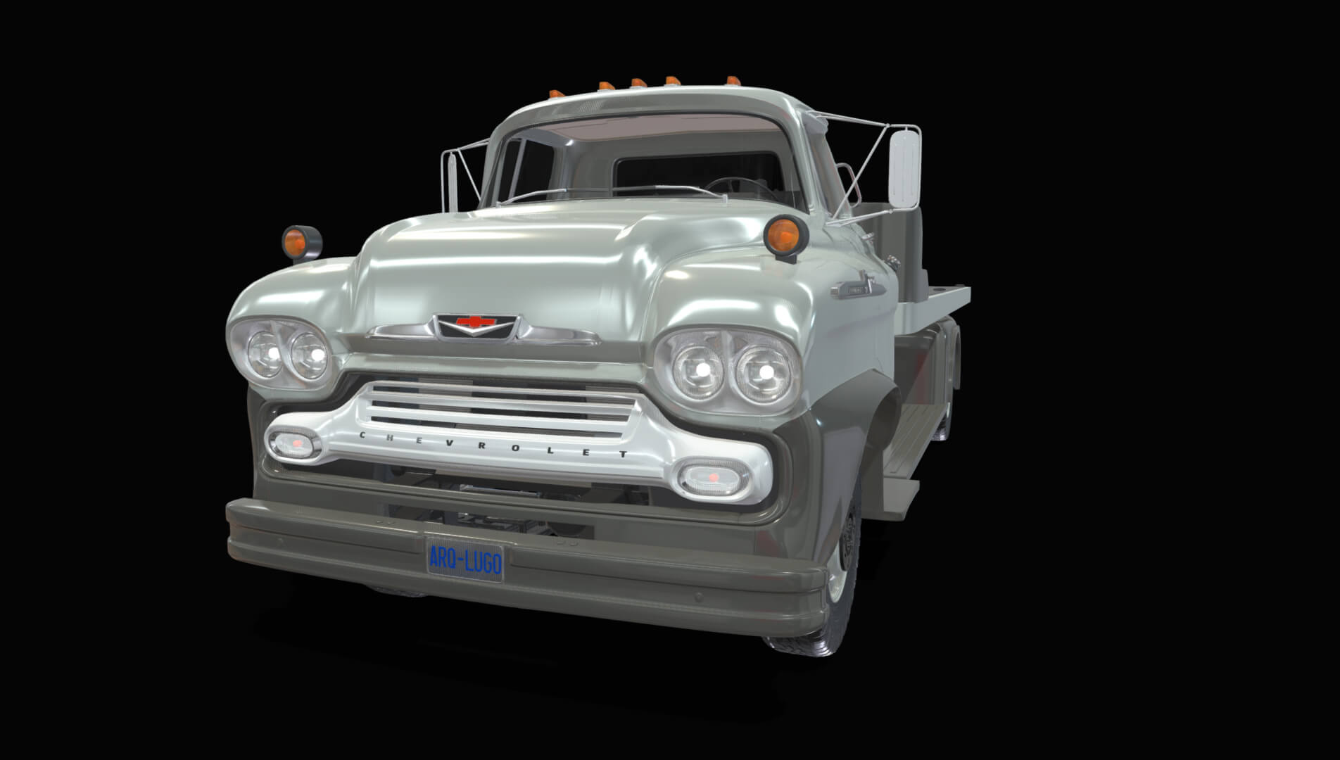 1958 Viking 50 Carcarrier Animated Platform 3D Model