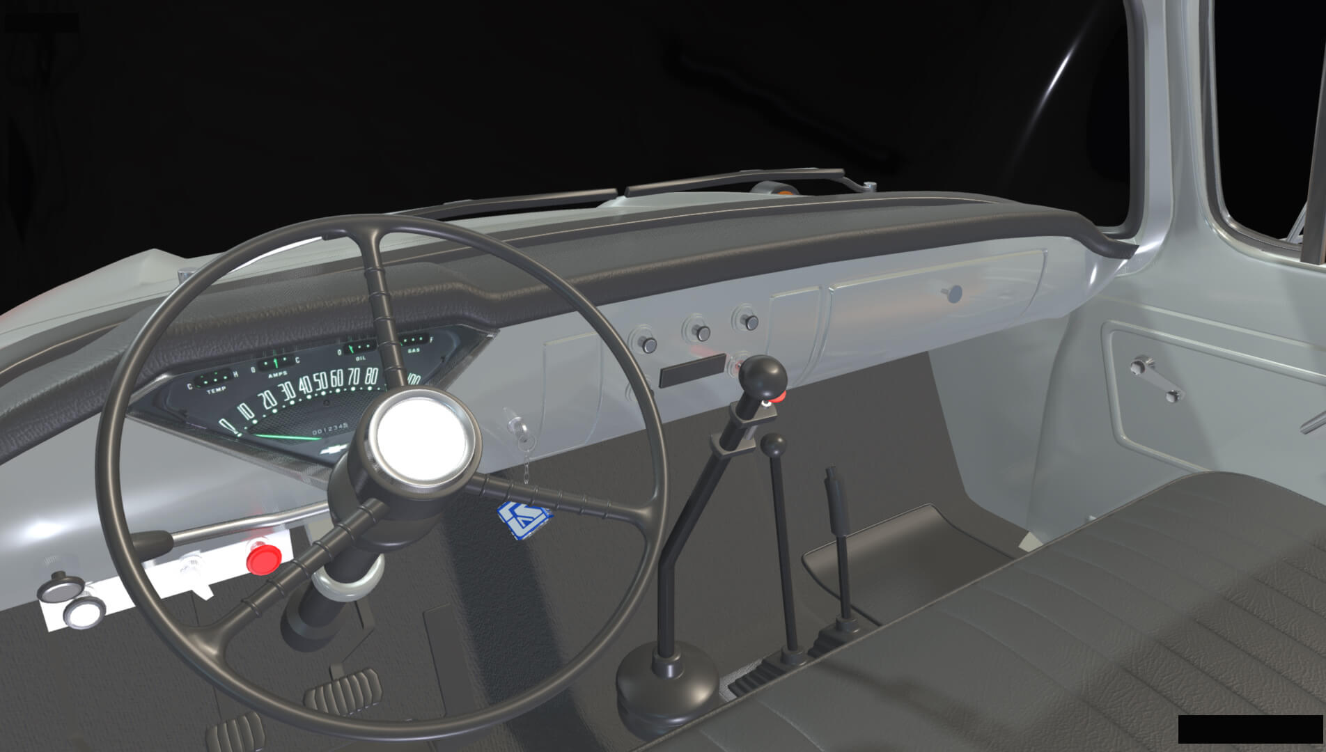 1958 Viking 50 Carcarrier Animated Platform 3D Model