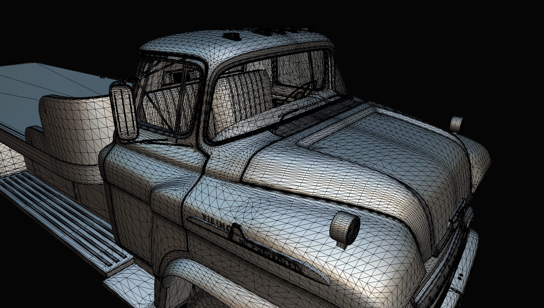 1958 Viking 50 Carcarrier Animated Platform 3D Model