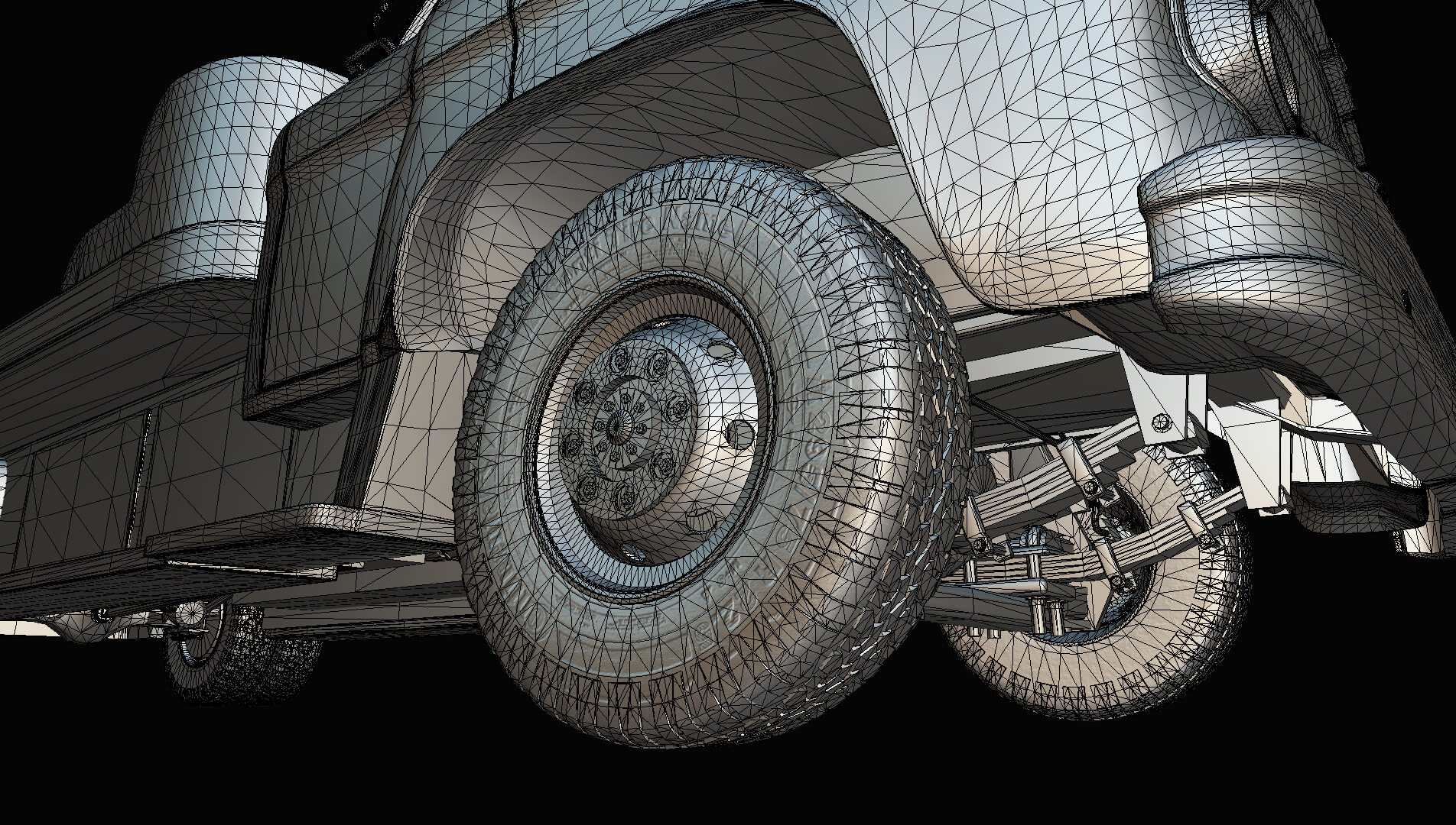 1958 Viking 50 Carcarrier Animated Platform 3D Model