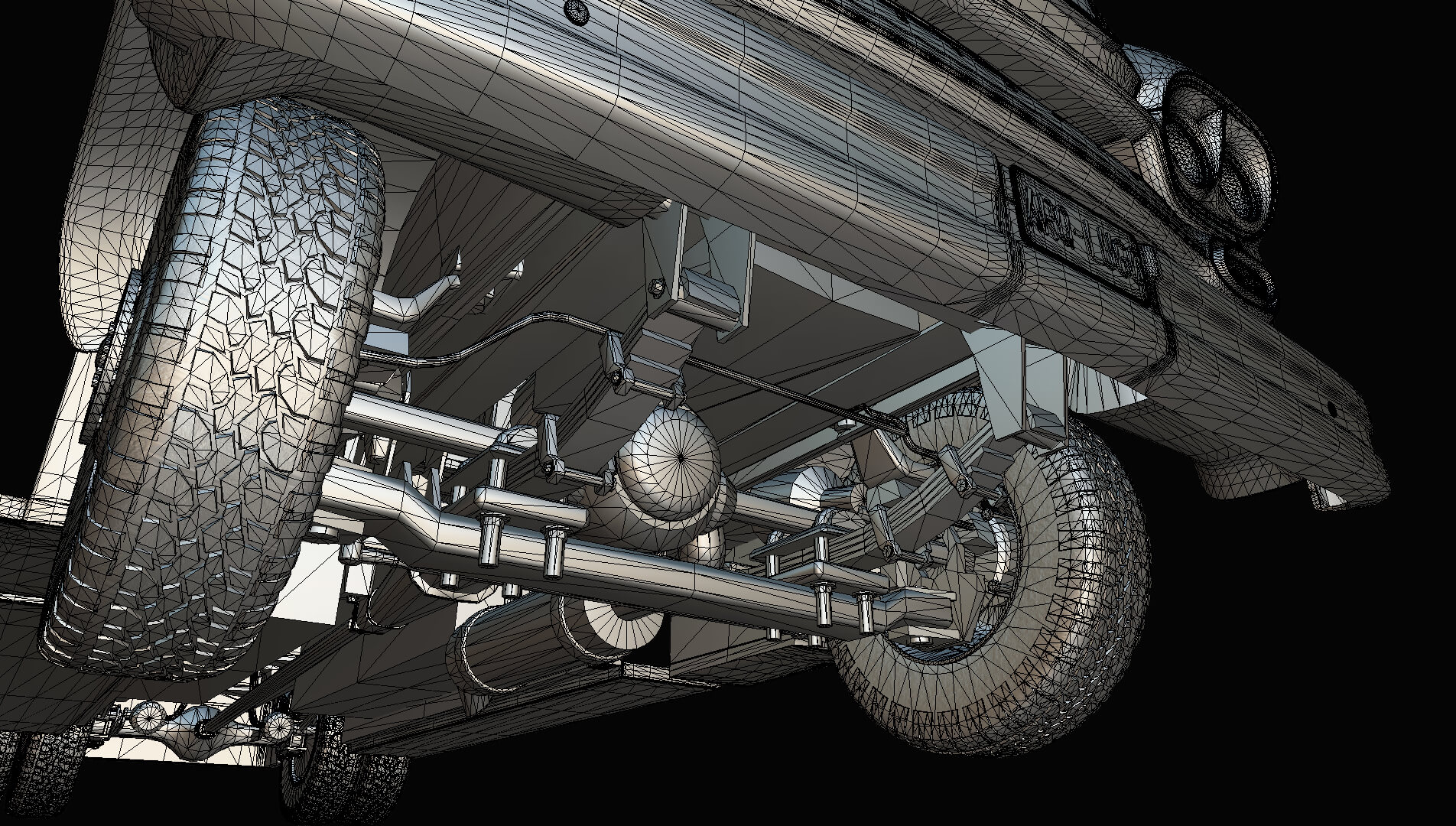 1958 Viking 50 Carcarrier Animated Platform 3D Model