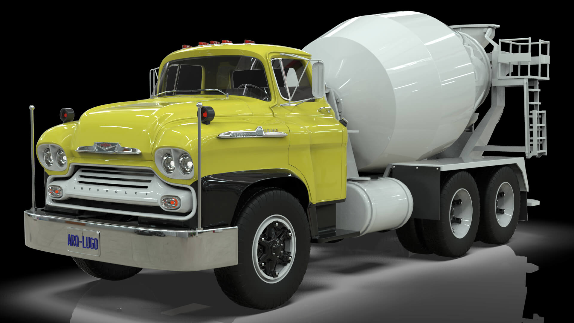 1958 Viking 50 Concrete Mixer 3D Model