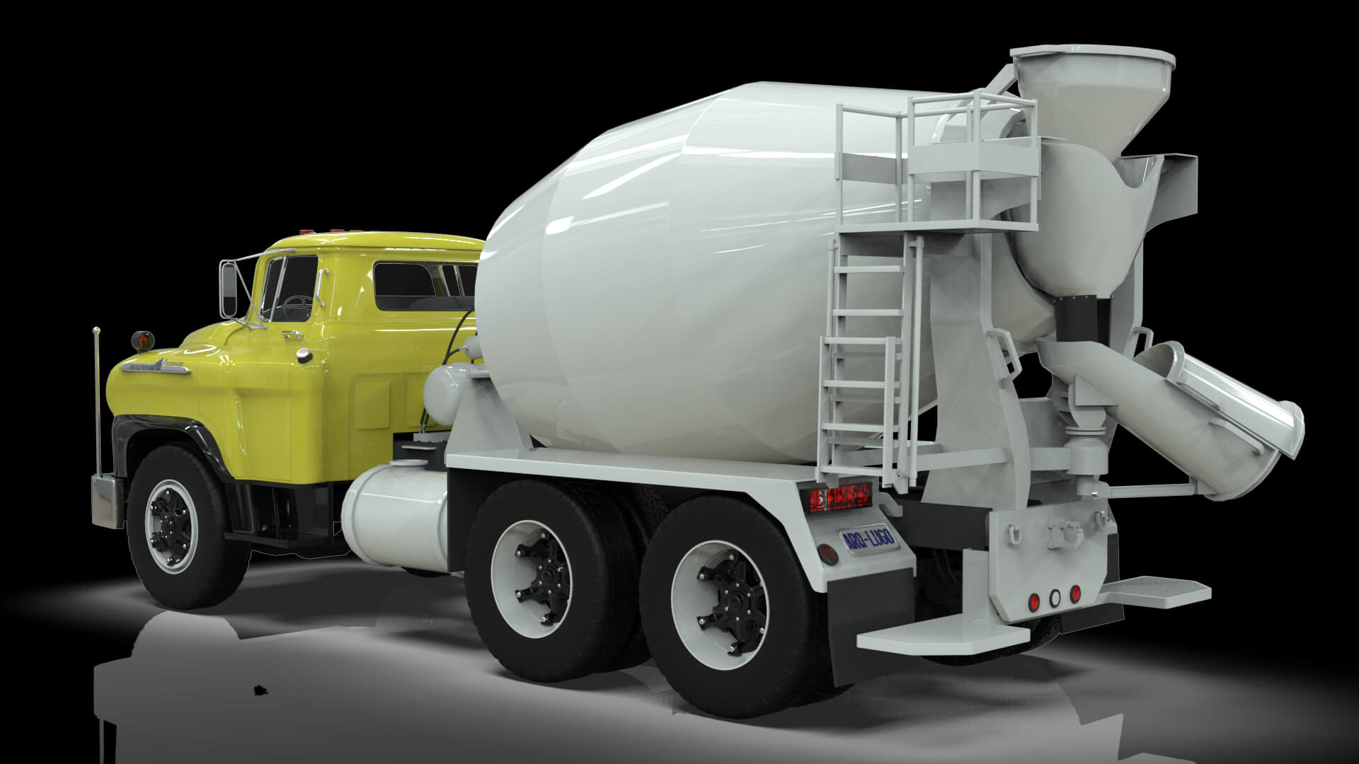 1958 Viking 50 Concrete Mixer 3D Model