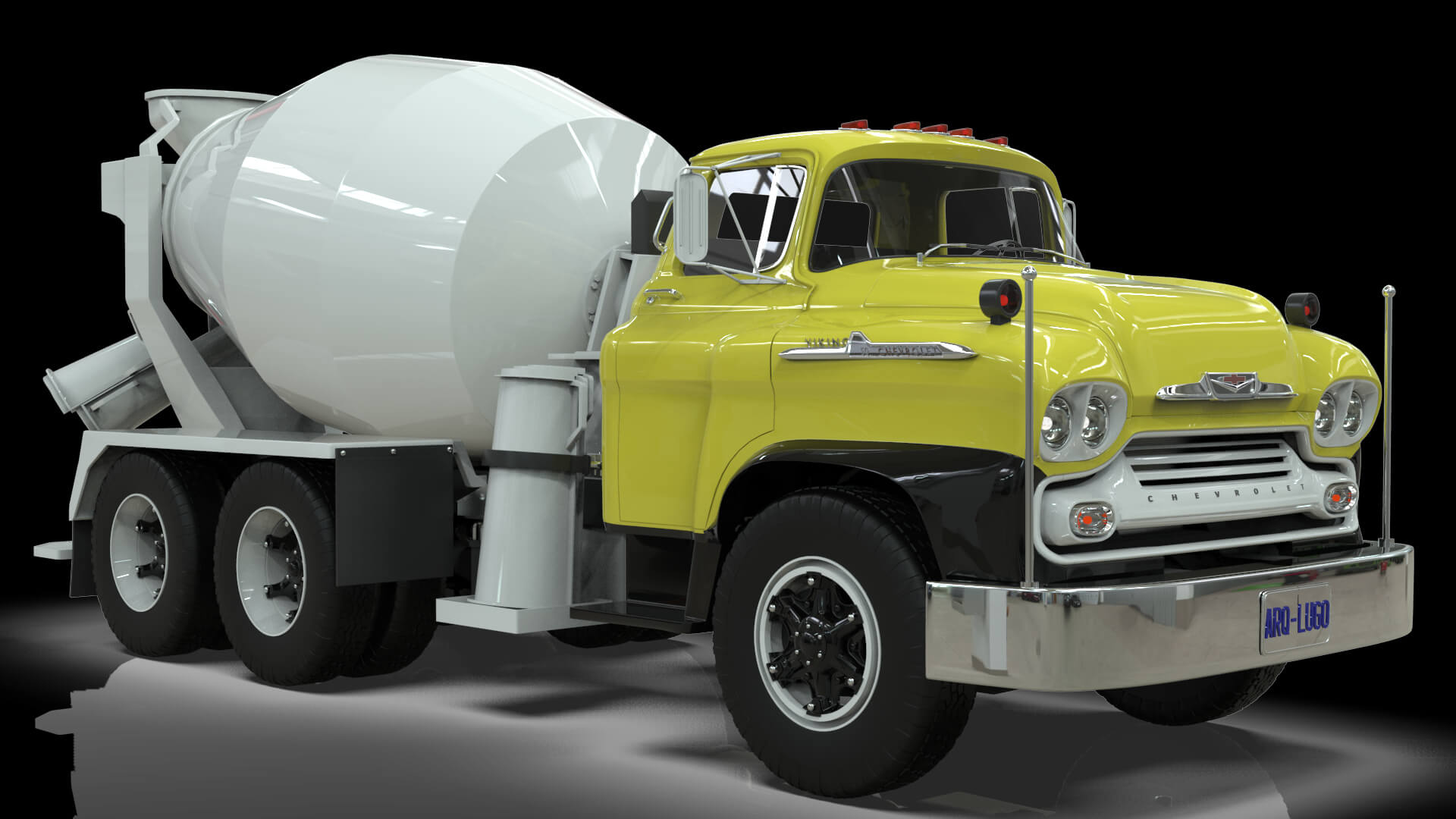 1958 Viking 50 Concrete Mixer 3D Model