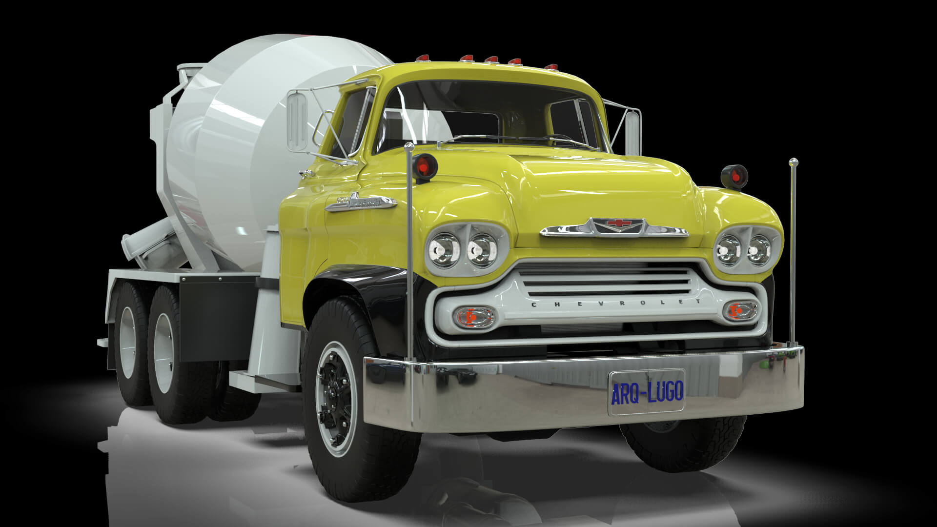 1958 Viking 50 Concrete Mixer 3D Model