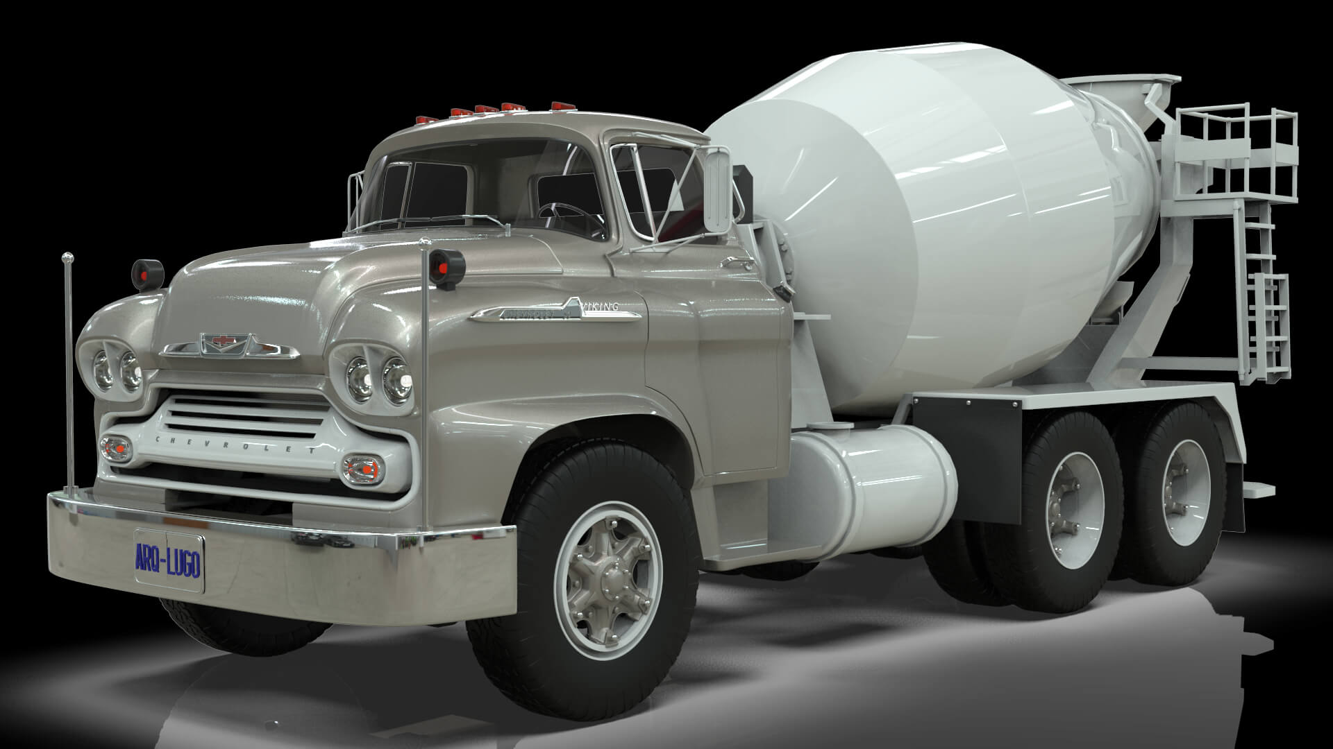 1958 Viking 50 Concrete Mixer 3D Model