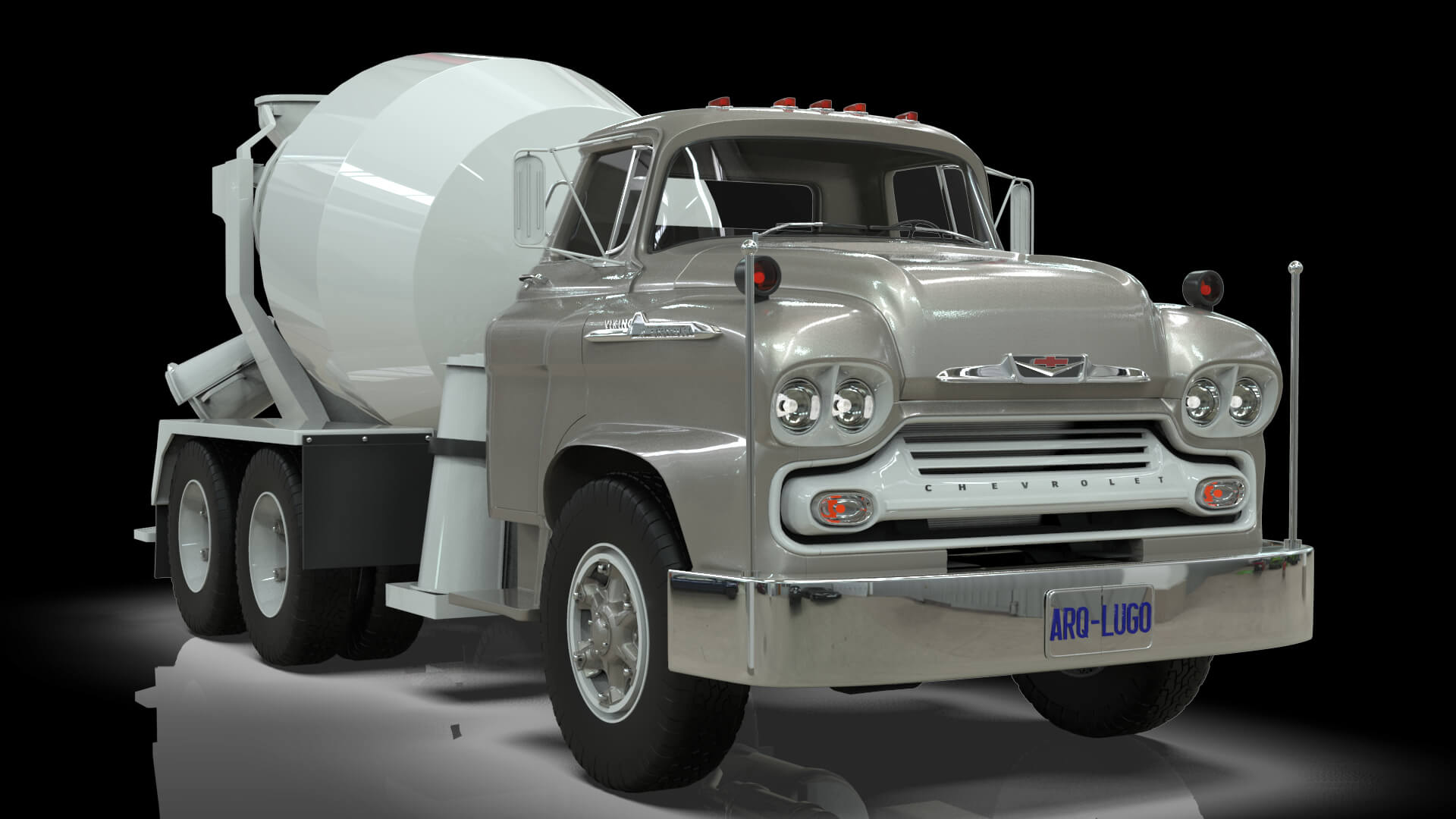 1958 Viking 50 Concrete Mixer 3D Model