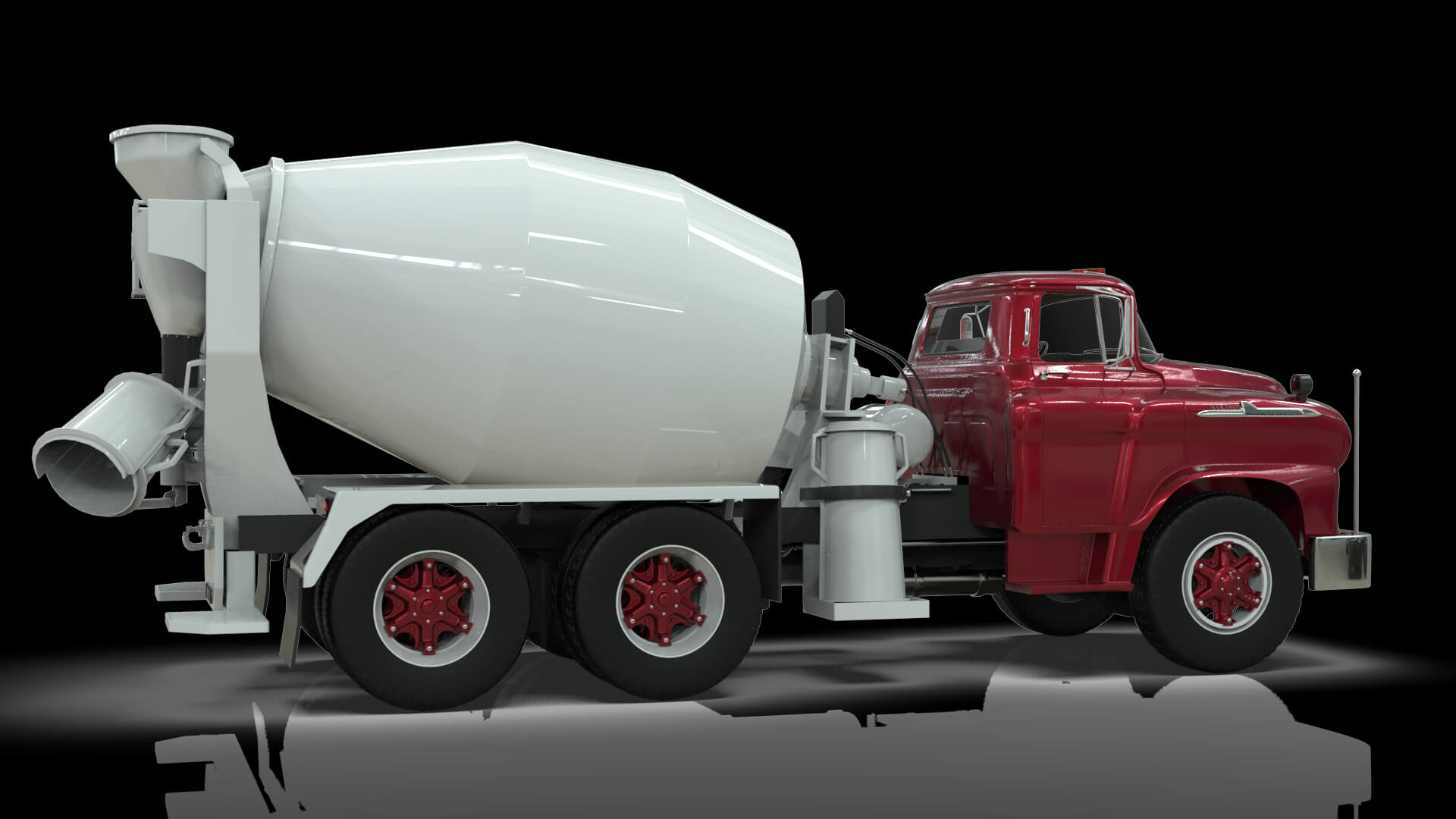 1958 Viking 50 Concrete Mixer 3D Model