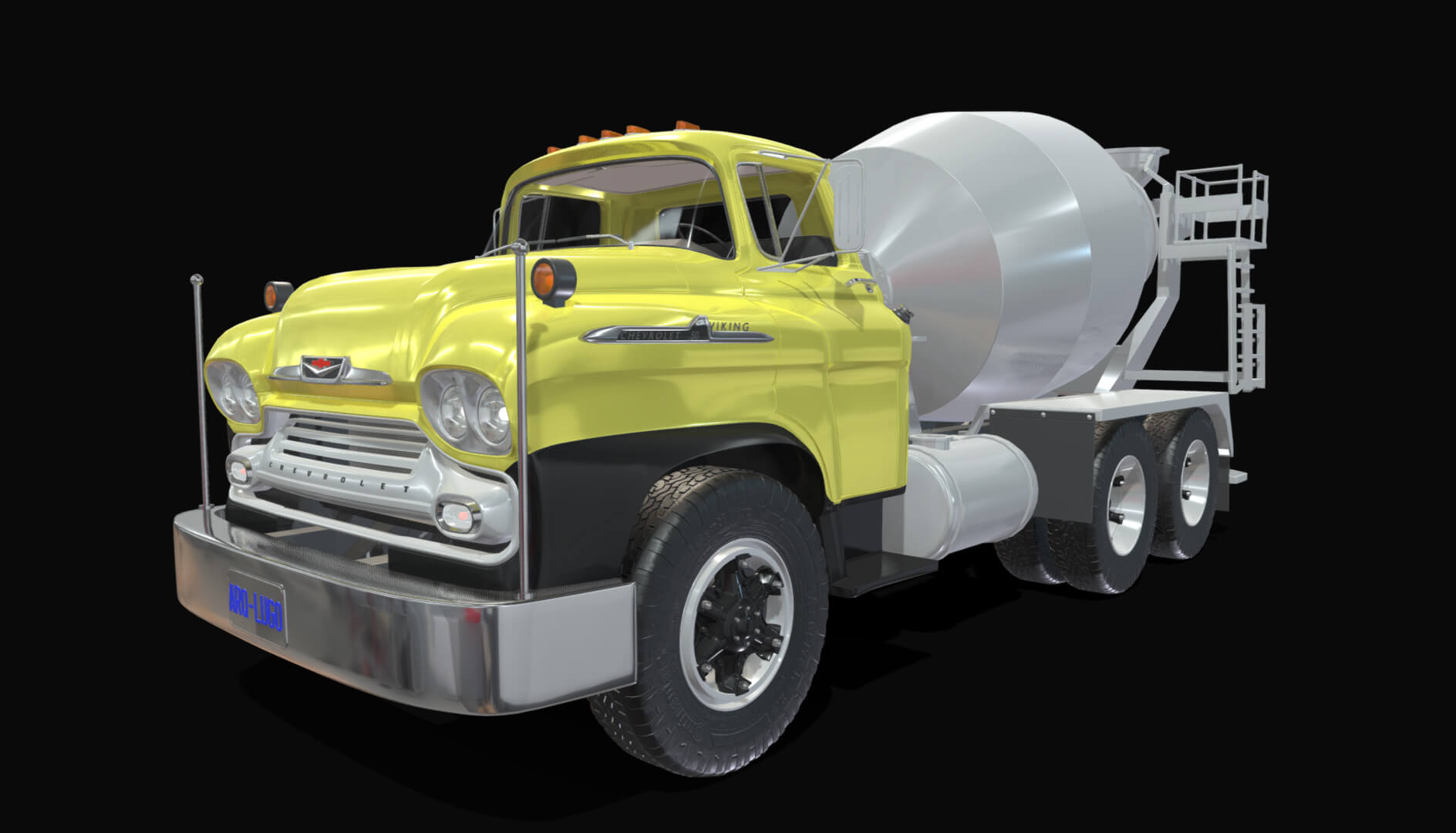 1958 Viking 50 Concrete Mixer 3D Model
