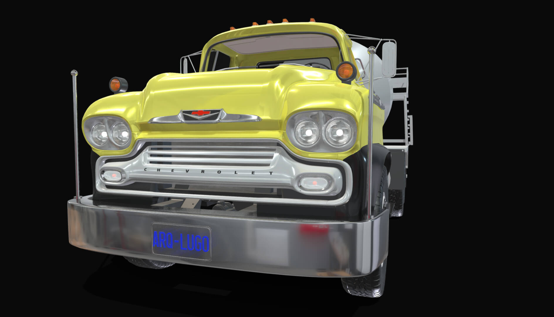 1958 Viking 50 Concrete Mixer 3D Model