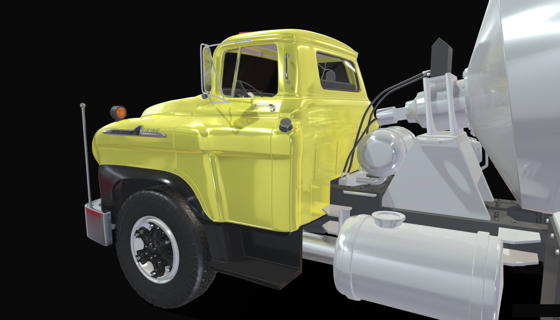 1958 Viking 50 Concrete Mixer 3D Model