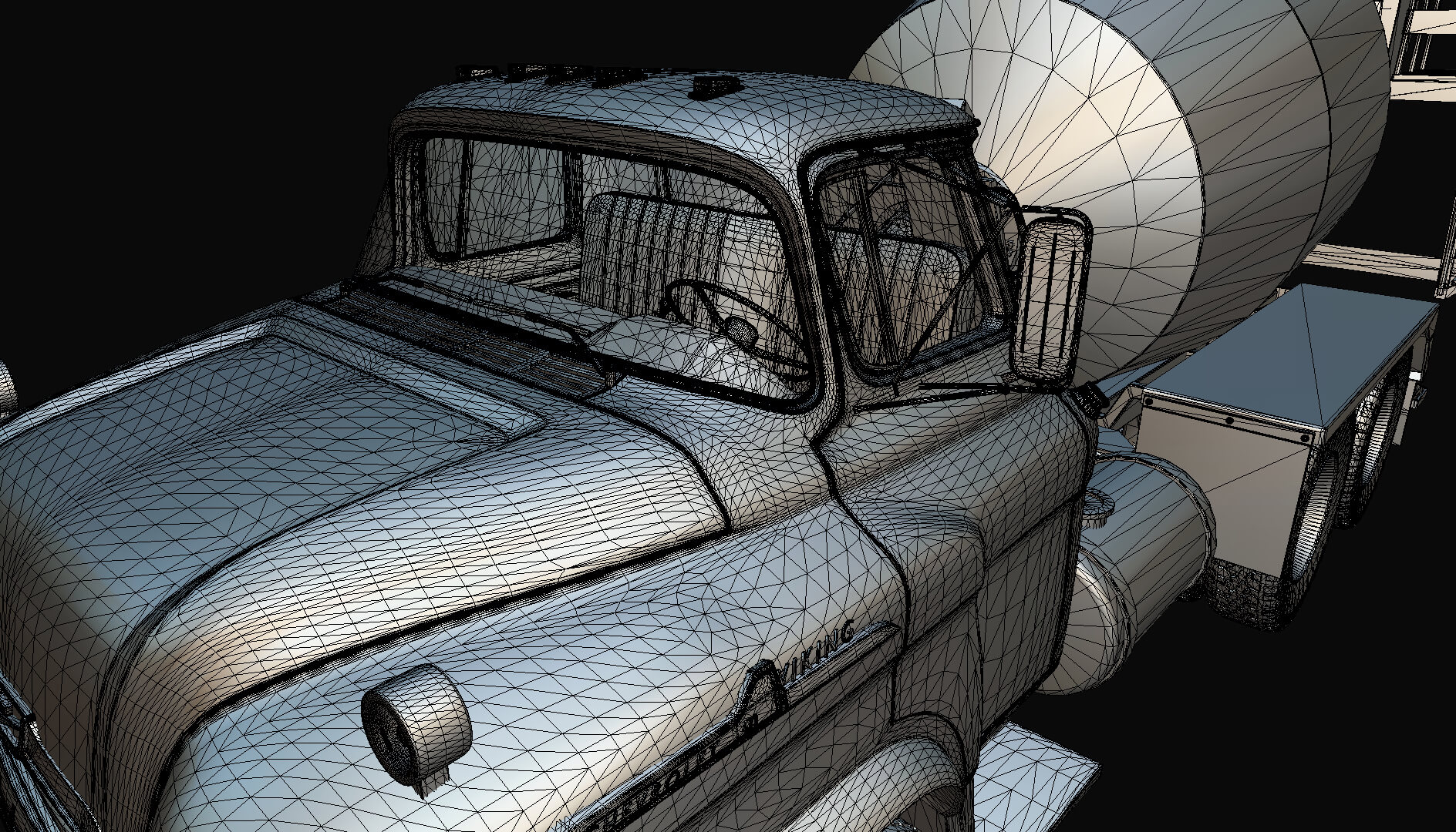 1958 Viking 50 Concrete Mixer 3D Model
