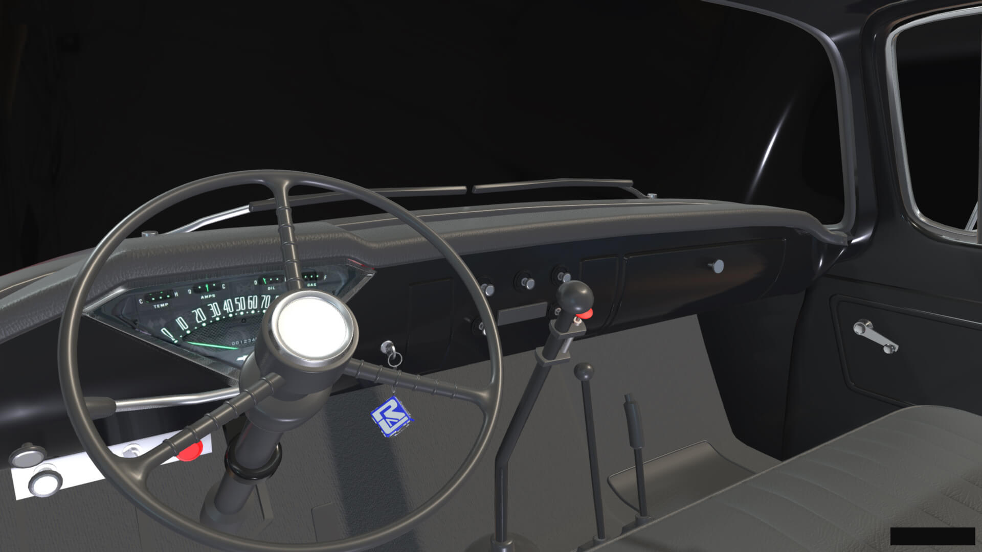 1958 Viking 50 Custom Lowrider Truck with Trailer and Motorc 3D Model