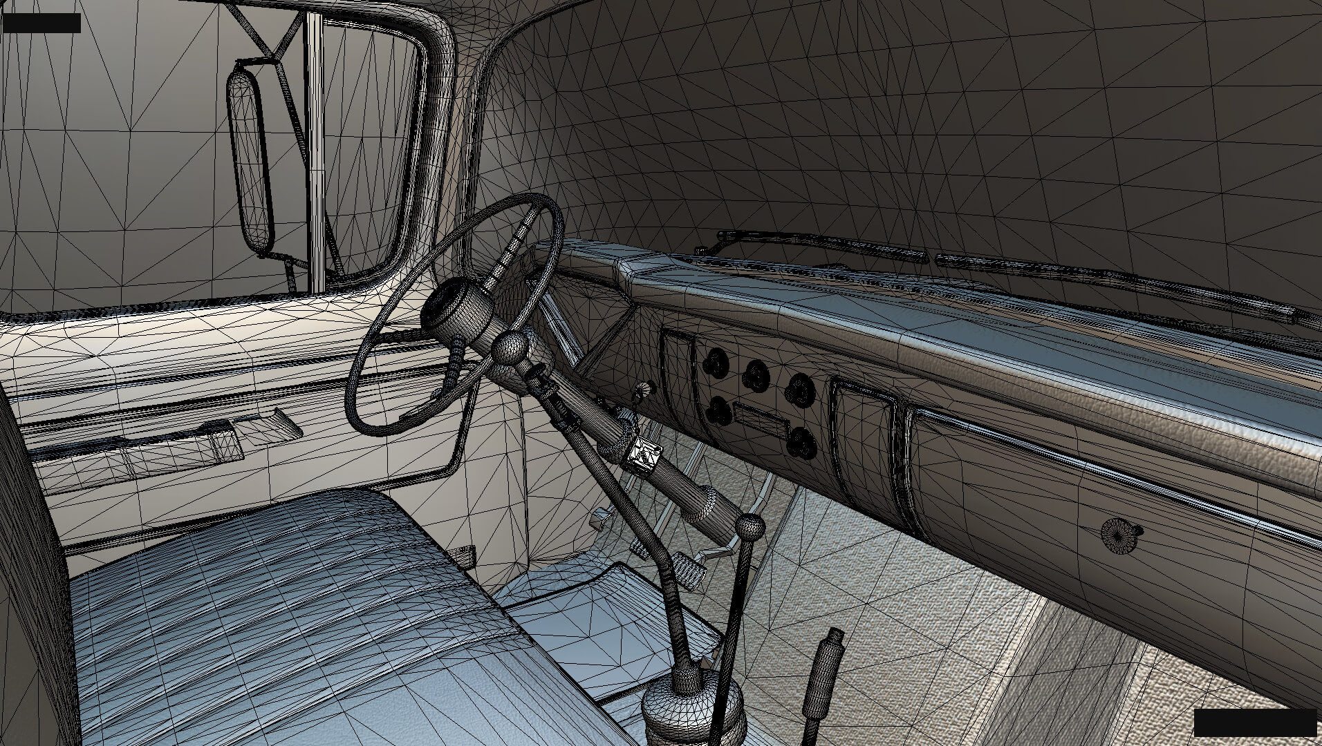 1958 Viking 50 Custom Pickup with Flatbed Trailer and Motorc 3D Model