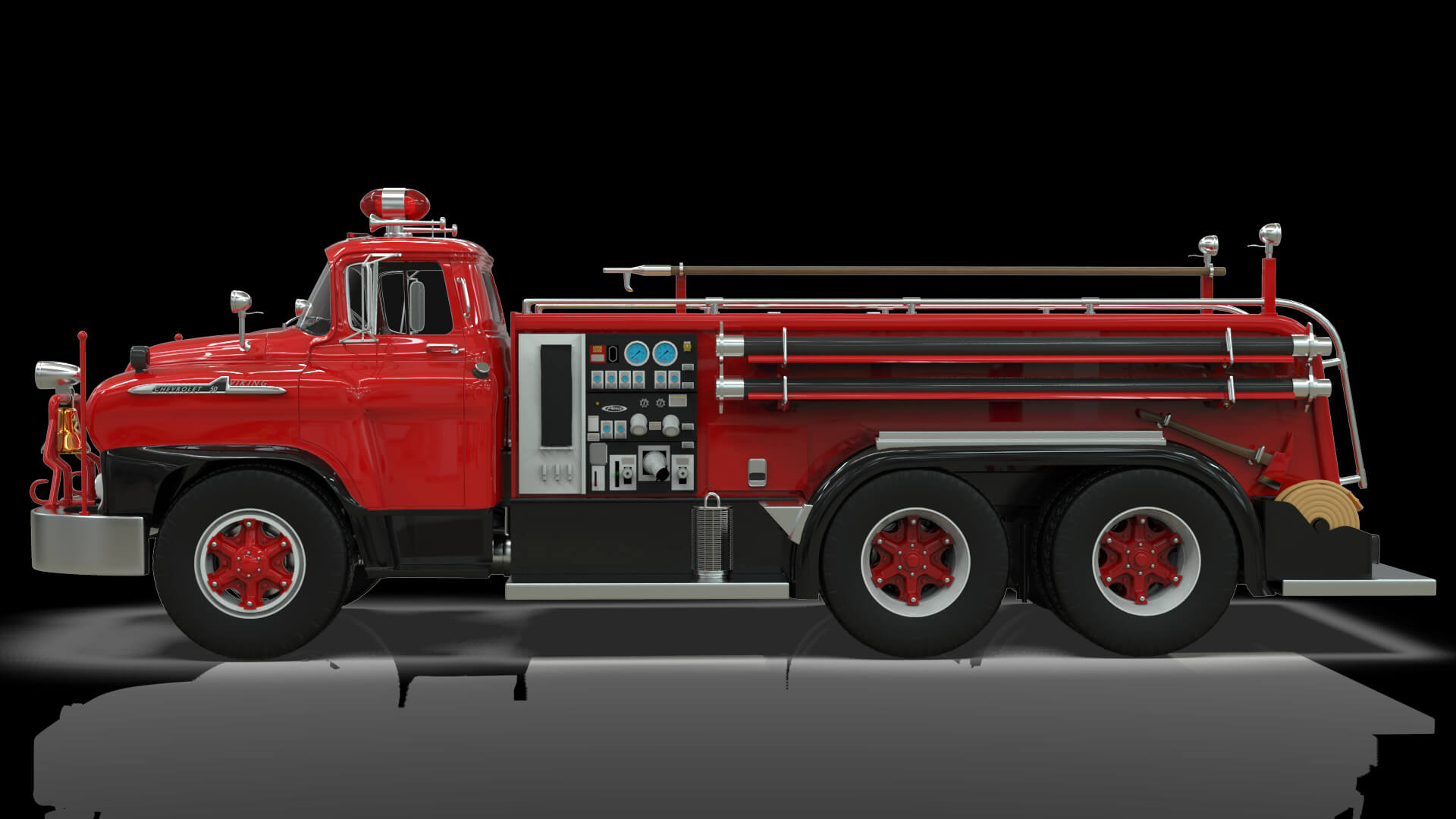 1958 Viking 50 Fire Truck 3D Model