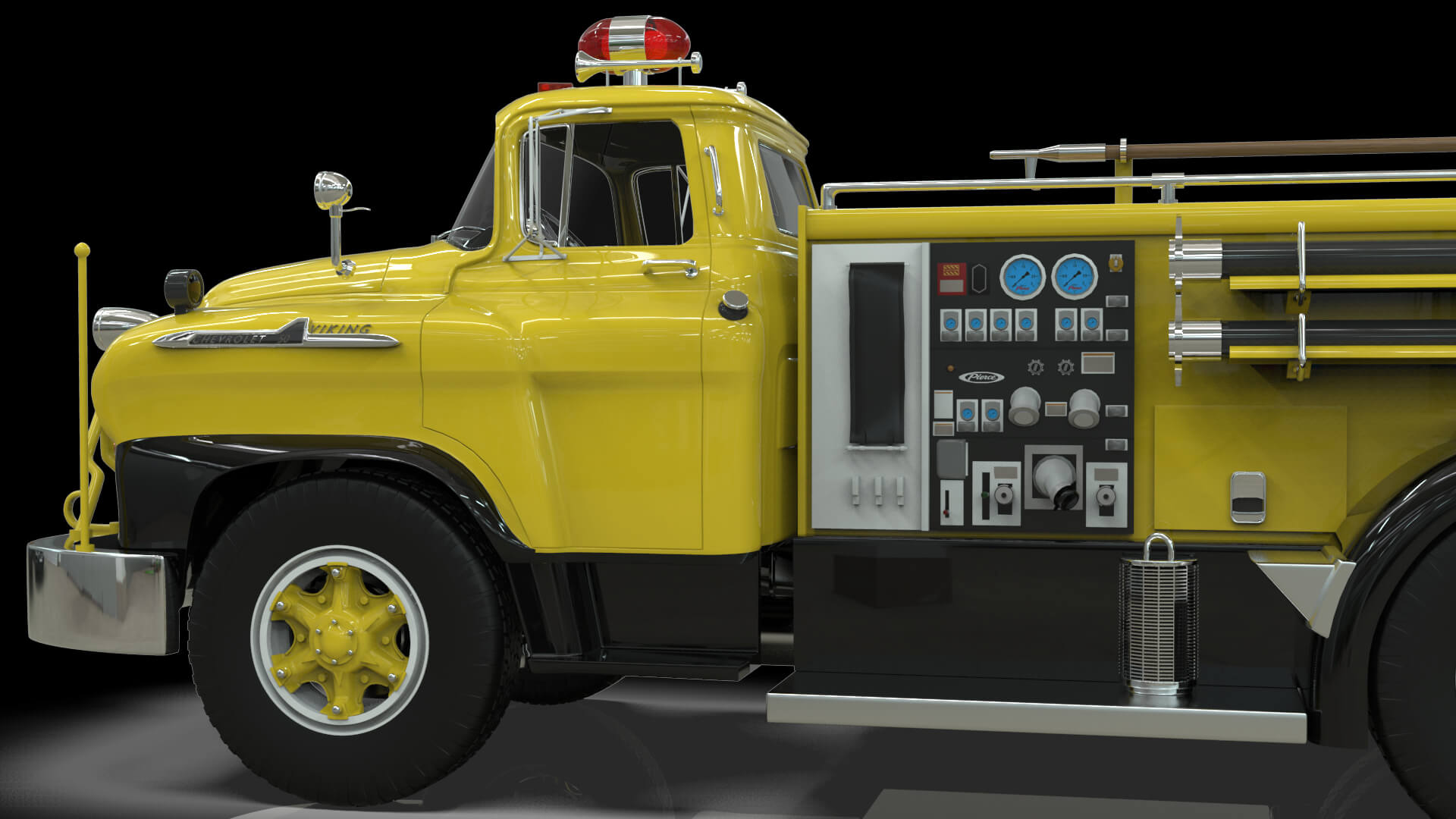 1958 Viking 50 Fire Truck 3D Model