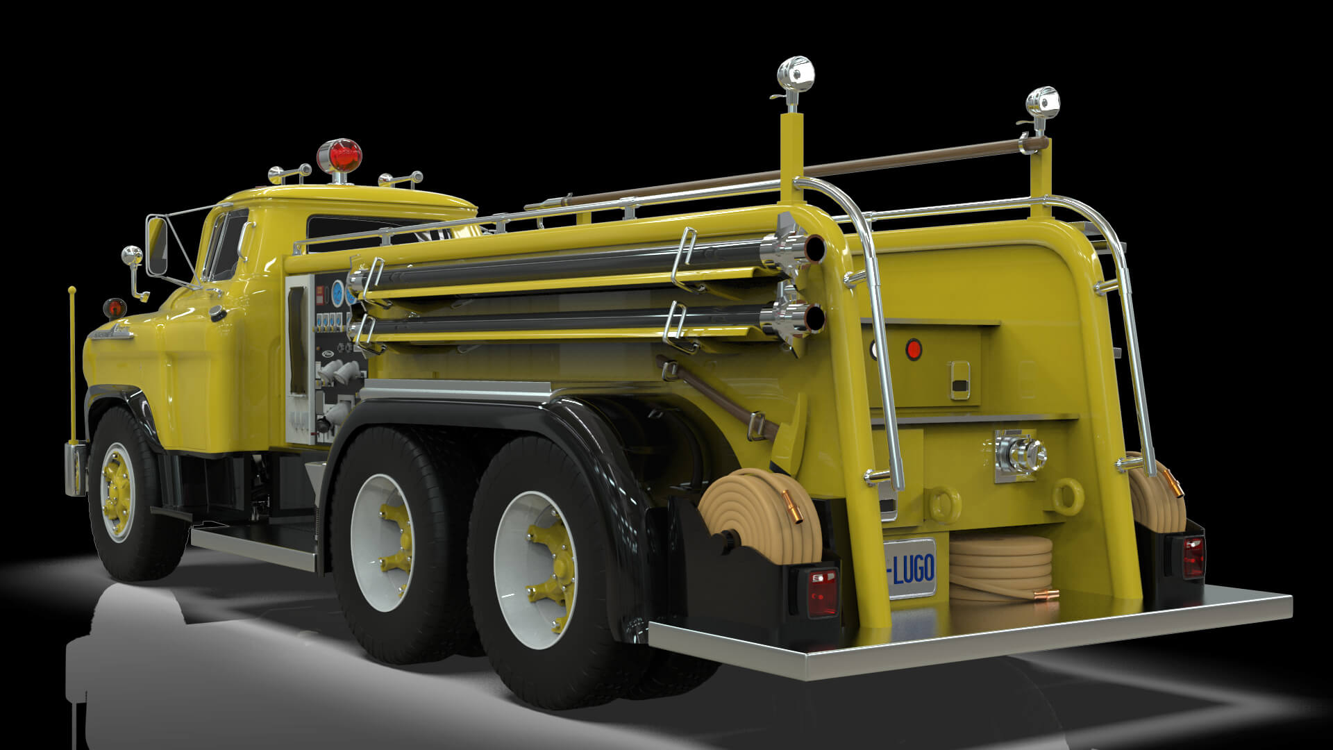 1958 Viking 50 Fire Truck 3D Model
