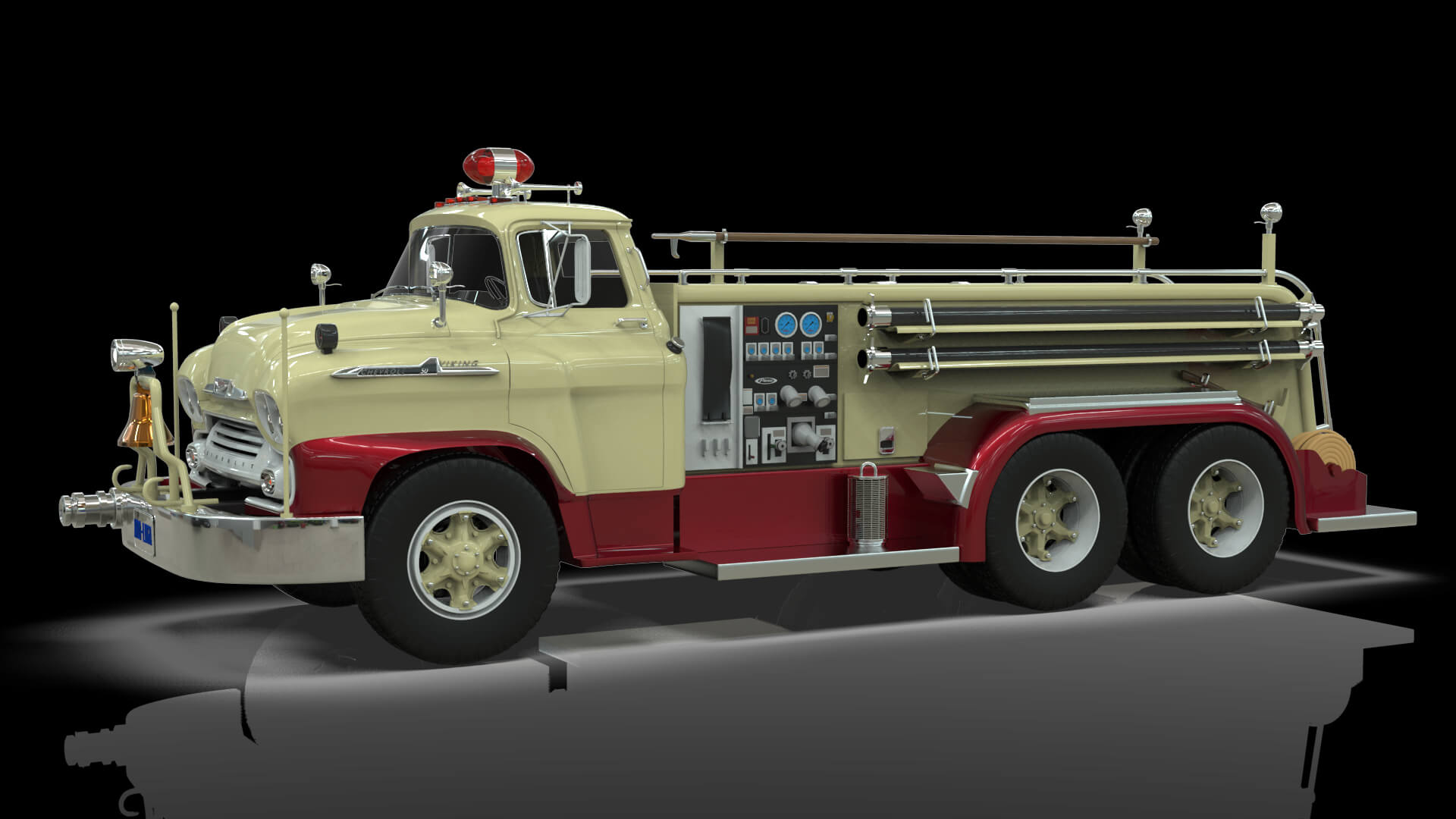 1958 Viking 50 Fire Truck 3D Model