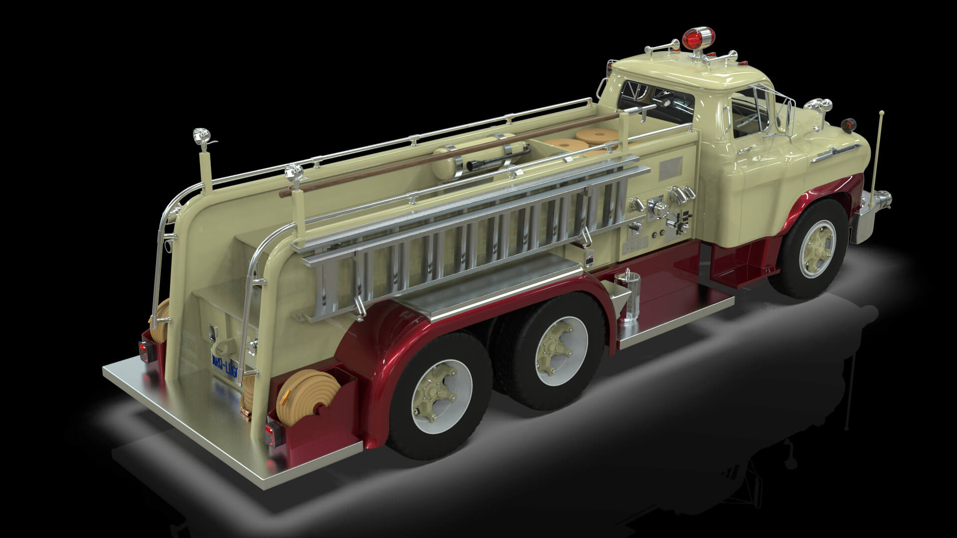 1958 Viking 50 Fire Truck 3D Model