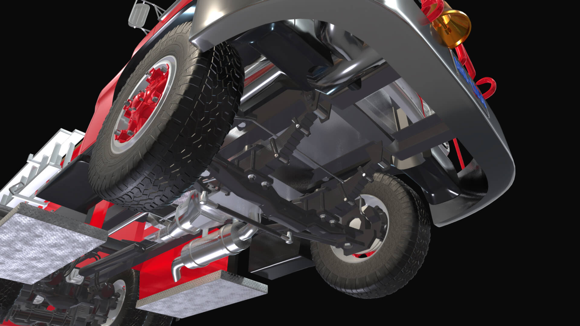 1958 Viking 50 Fire Truck 3D Model