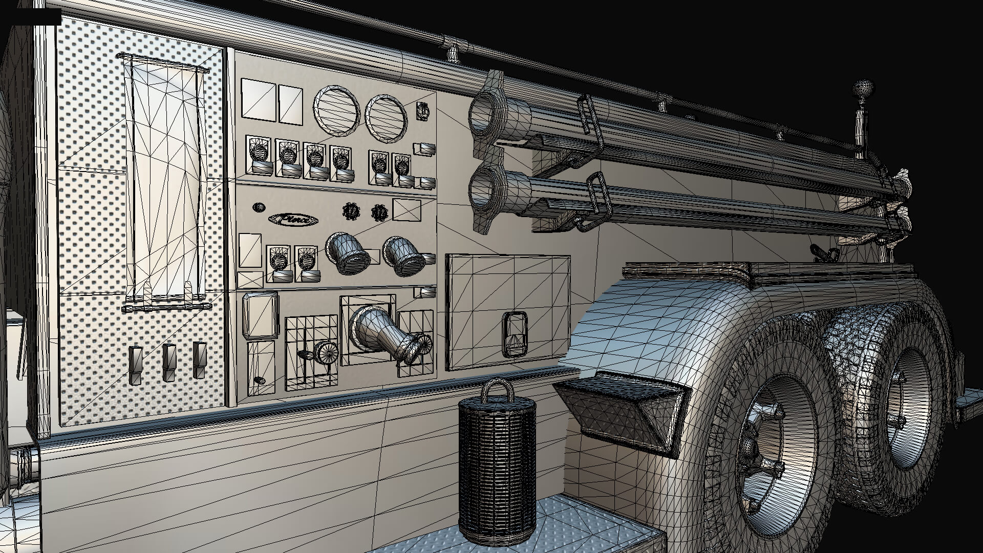 1958 Viking 50 Fire Truck 3D Model