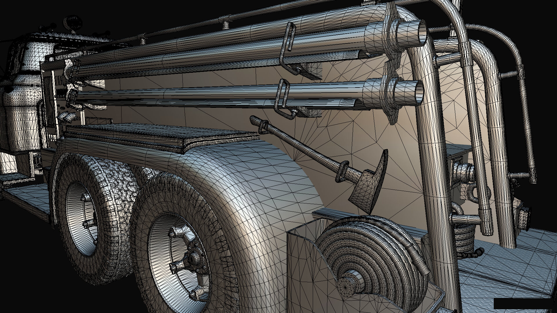 1958 Viking 50 Fire Truck 3D Model