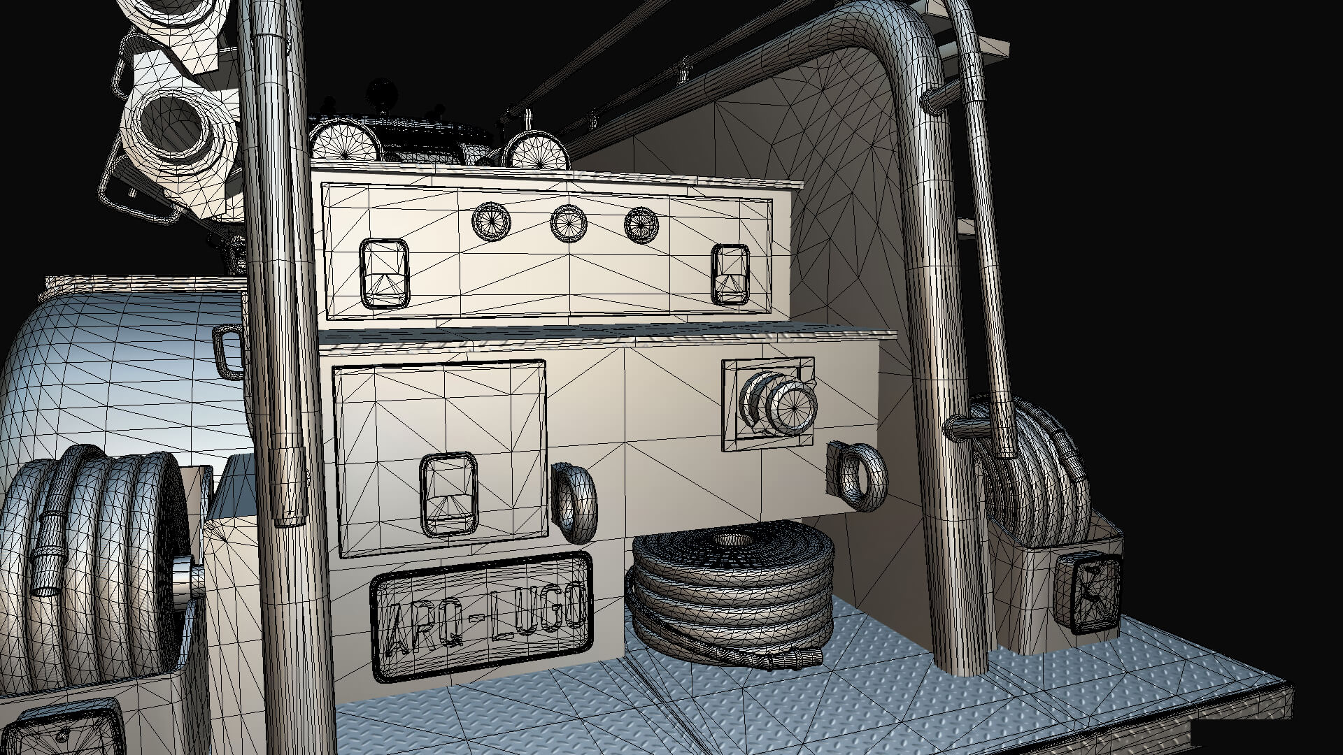 1958 Viking 50 Fire Truck 3D Model