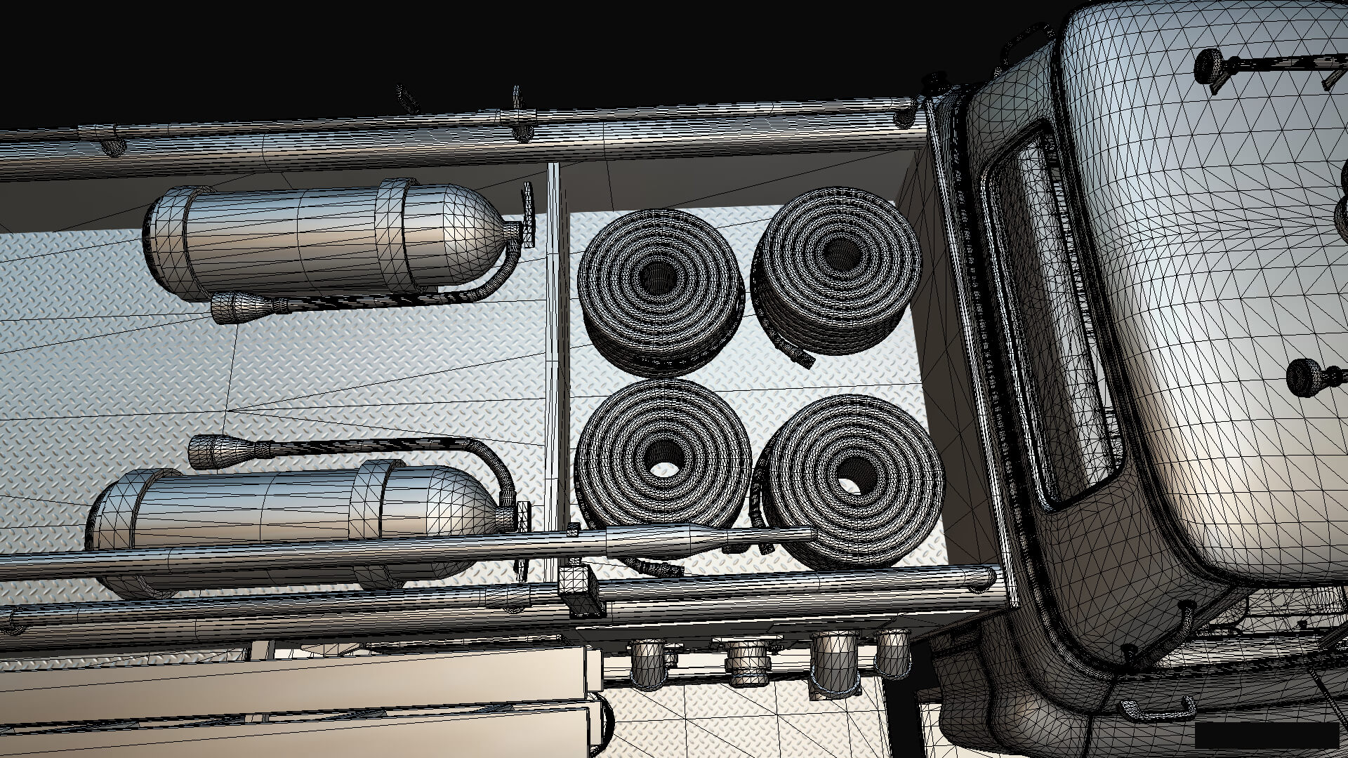 1958 Viking 50 Fire Truck 3D Model