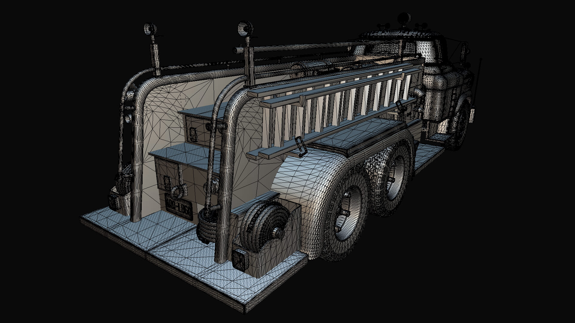 1958 Viking 50 Fire Truck 3D Model