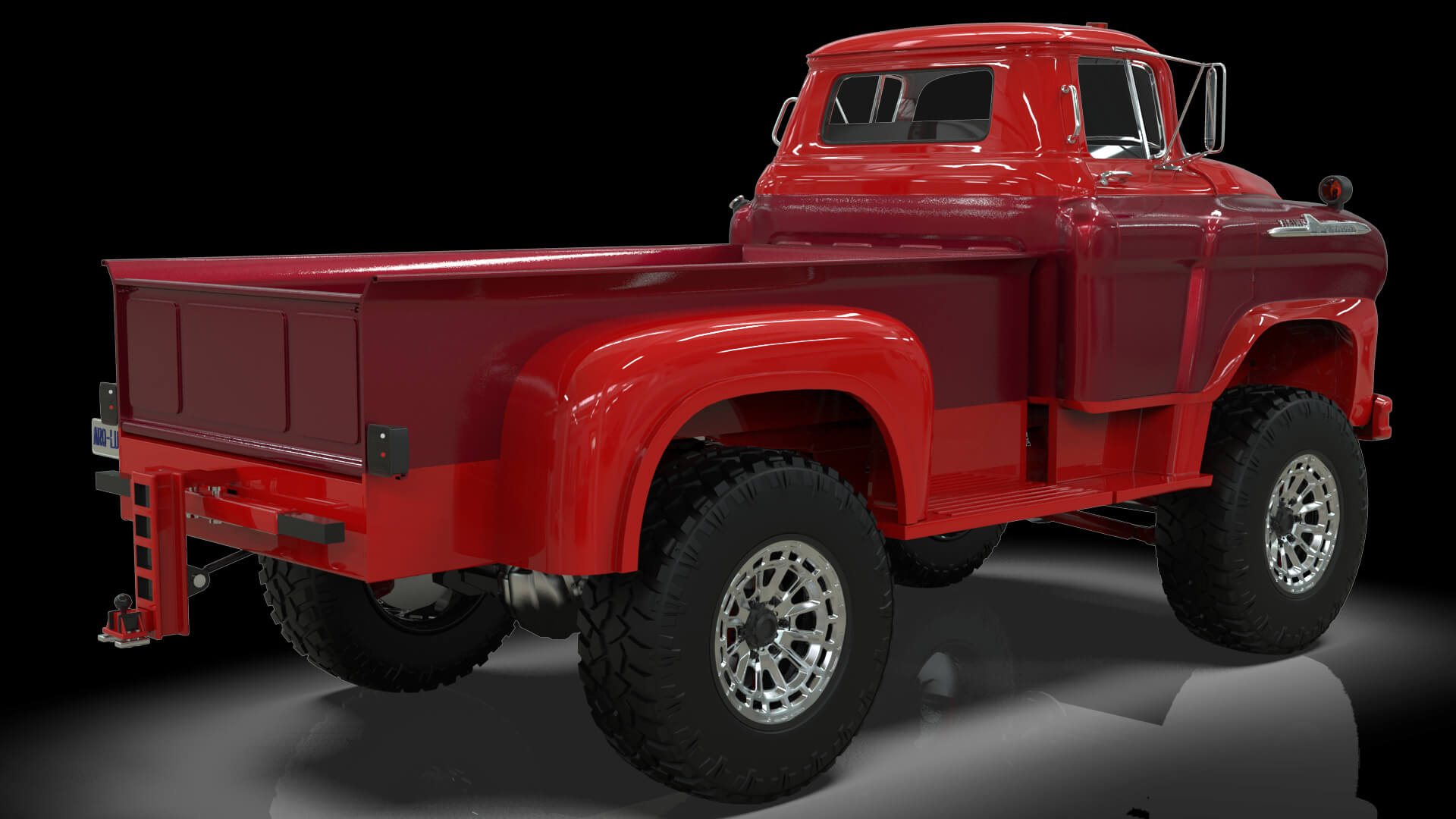 1958 Viking 50 Lifted 4x4 Pickup Truck 3D Model