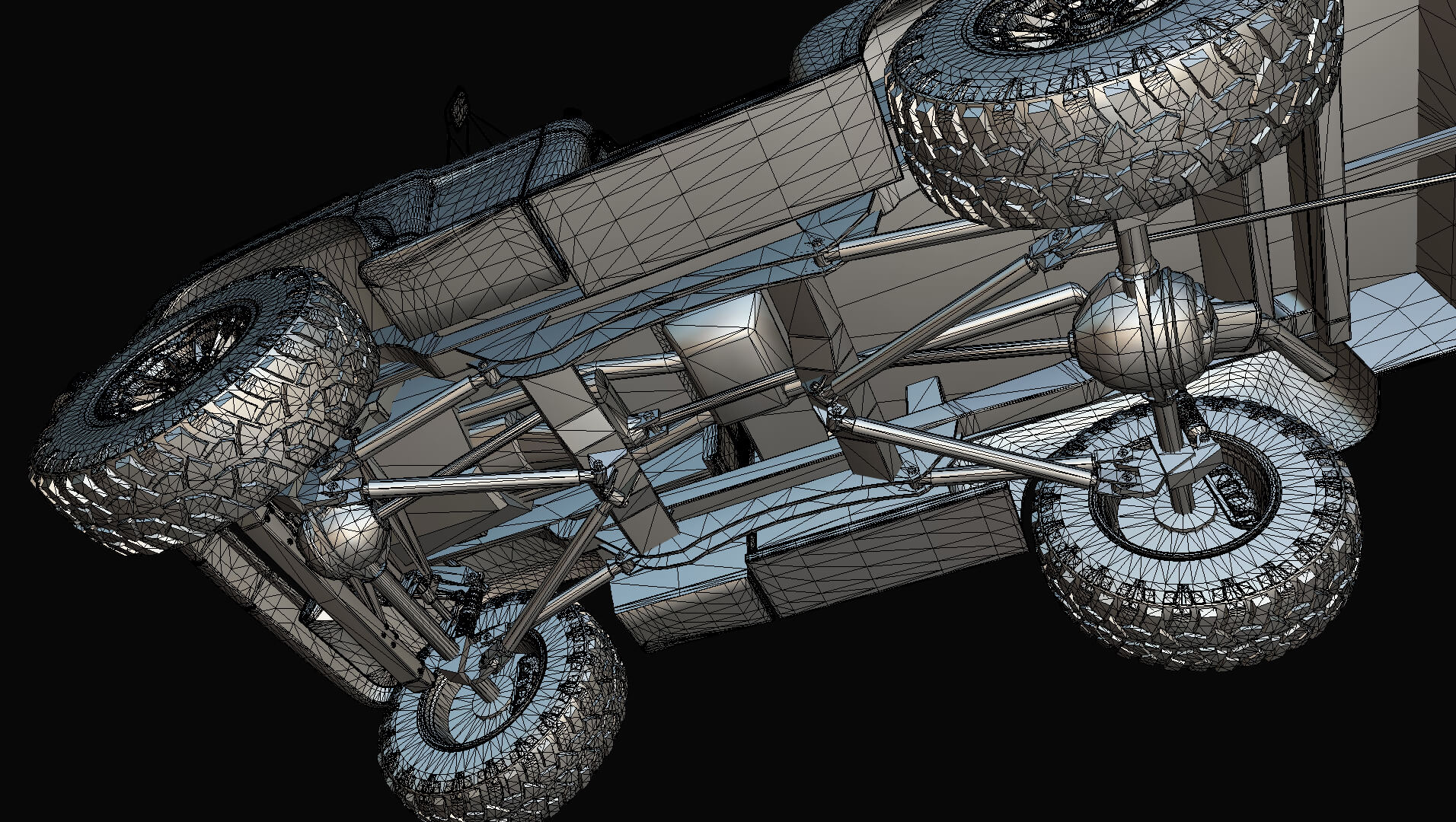 1958 Viking 50 Lifted 4x4 Pickup Truck 3D Model