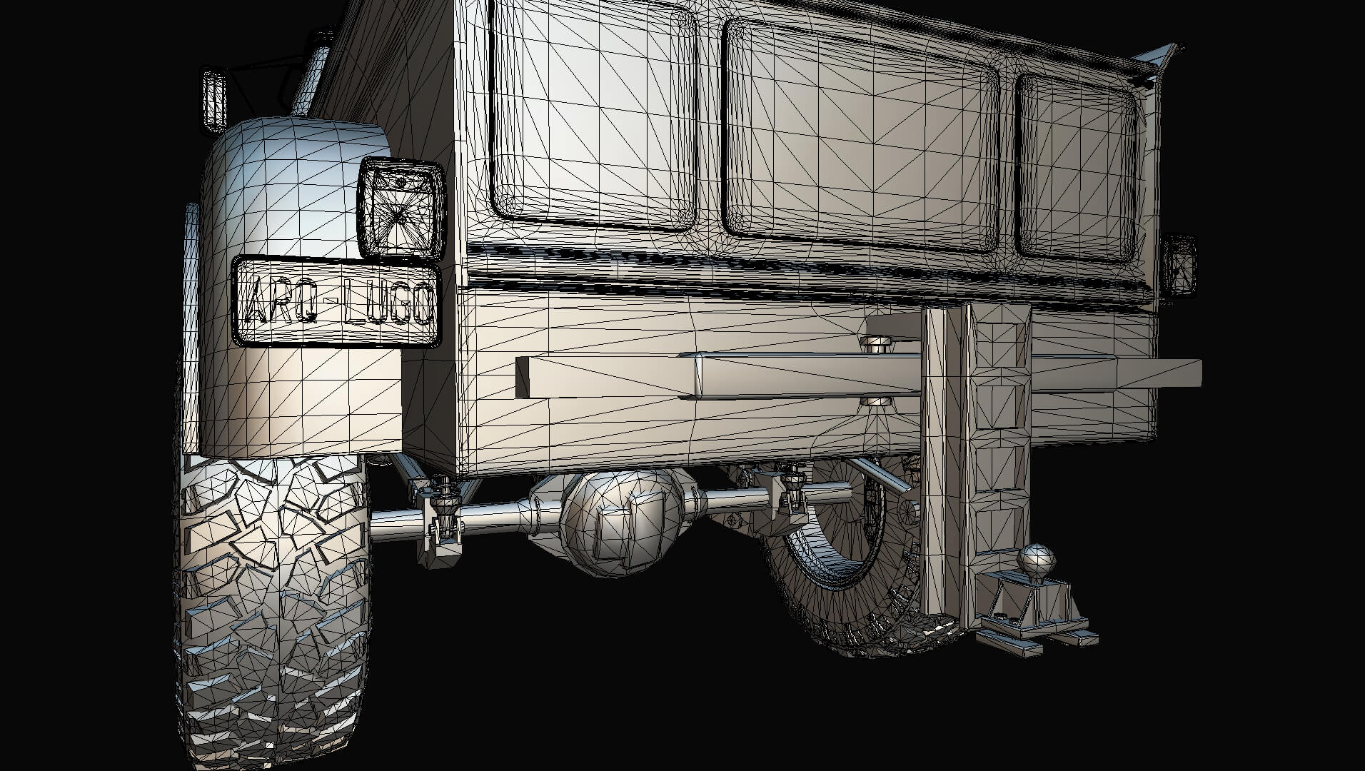 1958 Viking 50 Lifted 4x4 Pickup Truck 3D Model