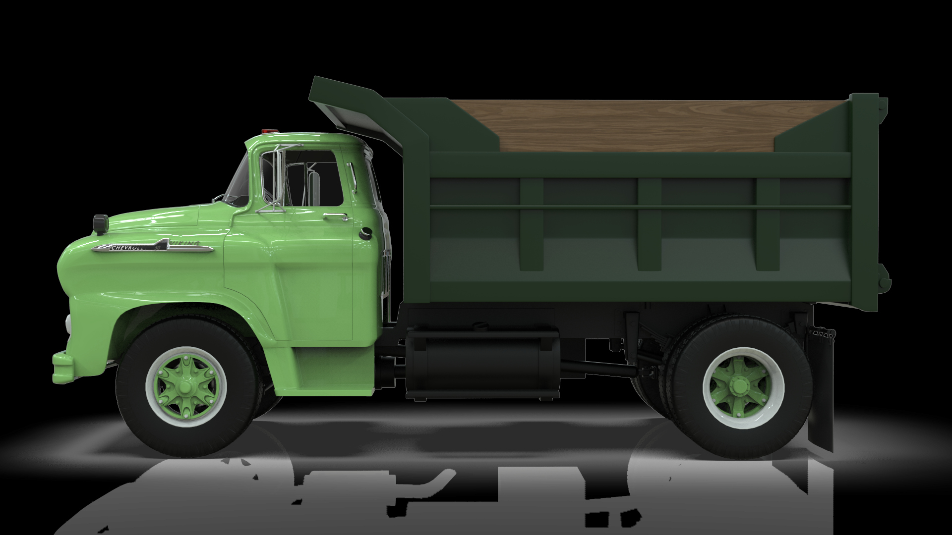 1958 Viking 50 Single Axle Dump Truck 3D Model