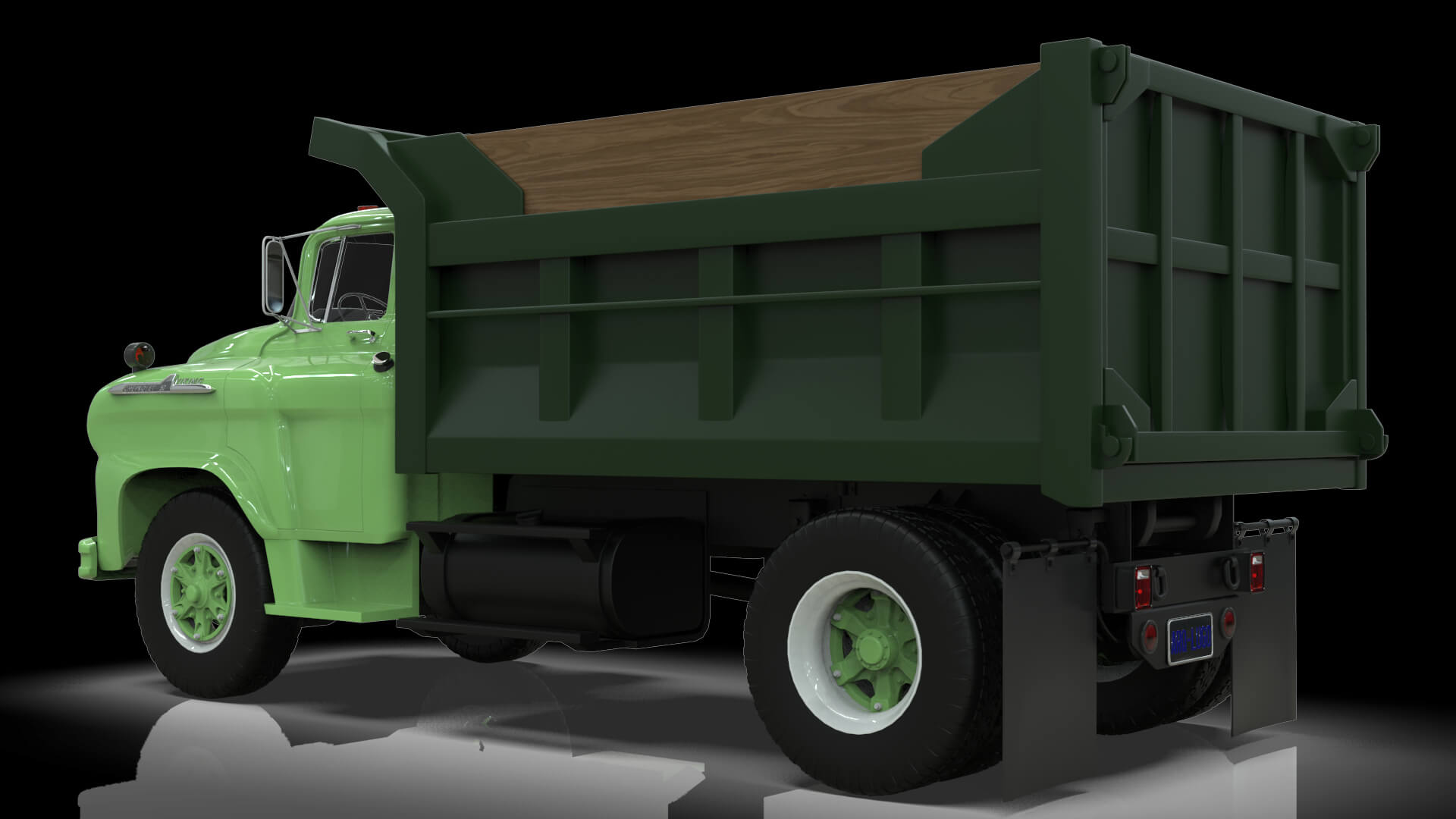 1958 Viking 50 Single Axle Dump Truck 3D Model