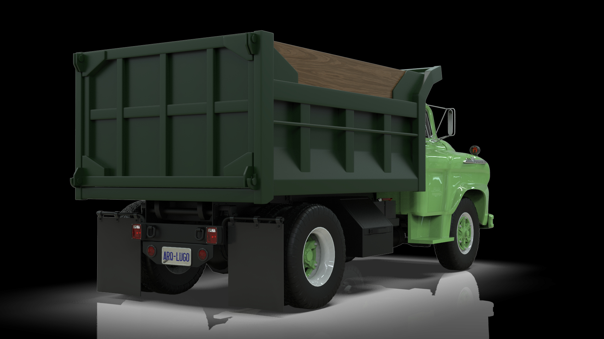 1958 Viking 50 Single Axle Dump Truck 3D Model