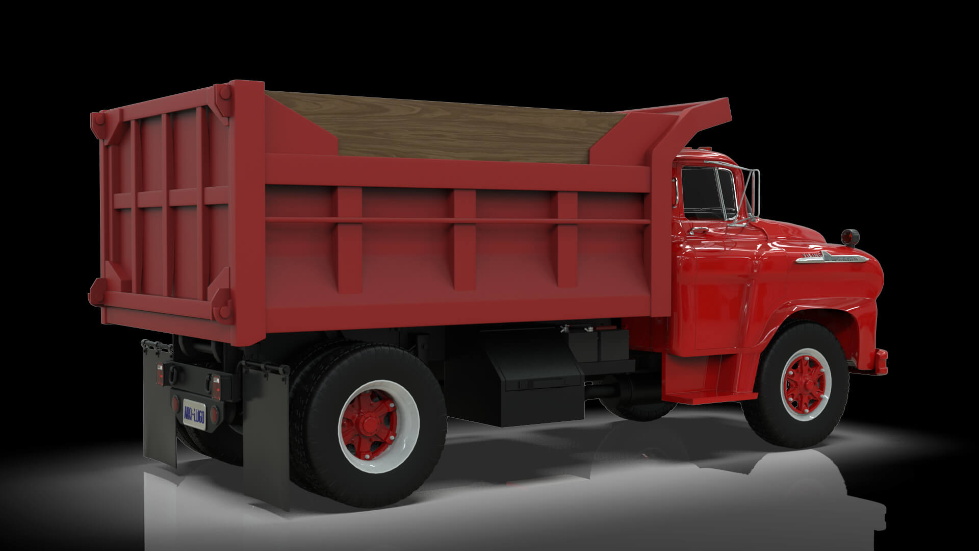 1958 Viking 50 Single Axle Dump Truck 3D Model