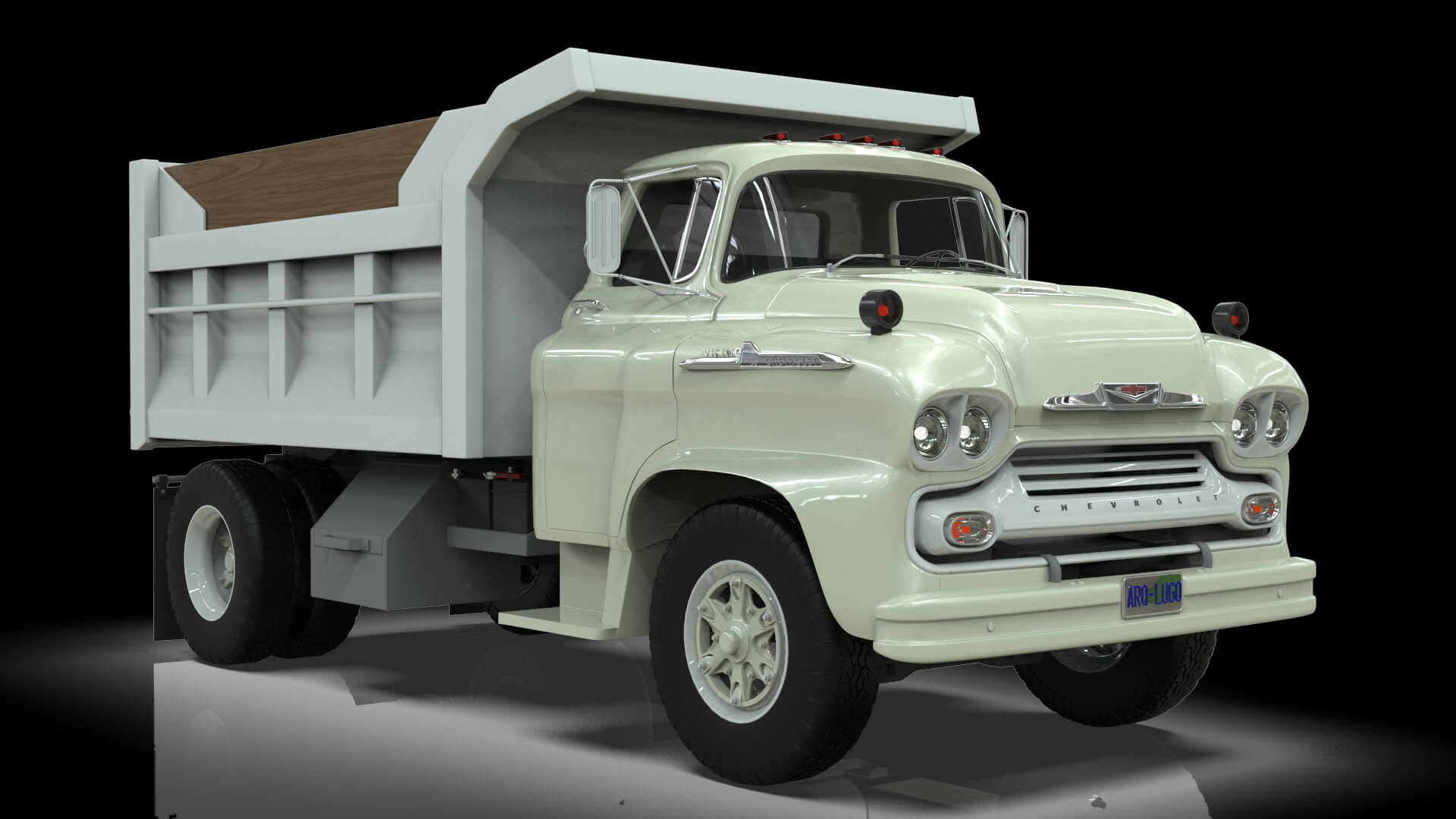 1958 Viking 50 Single Axle Dump Truck 3D Model
