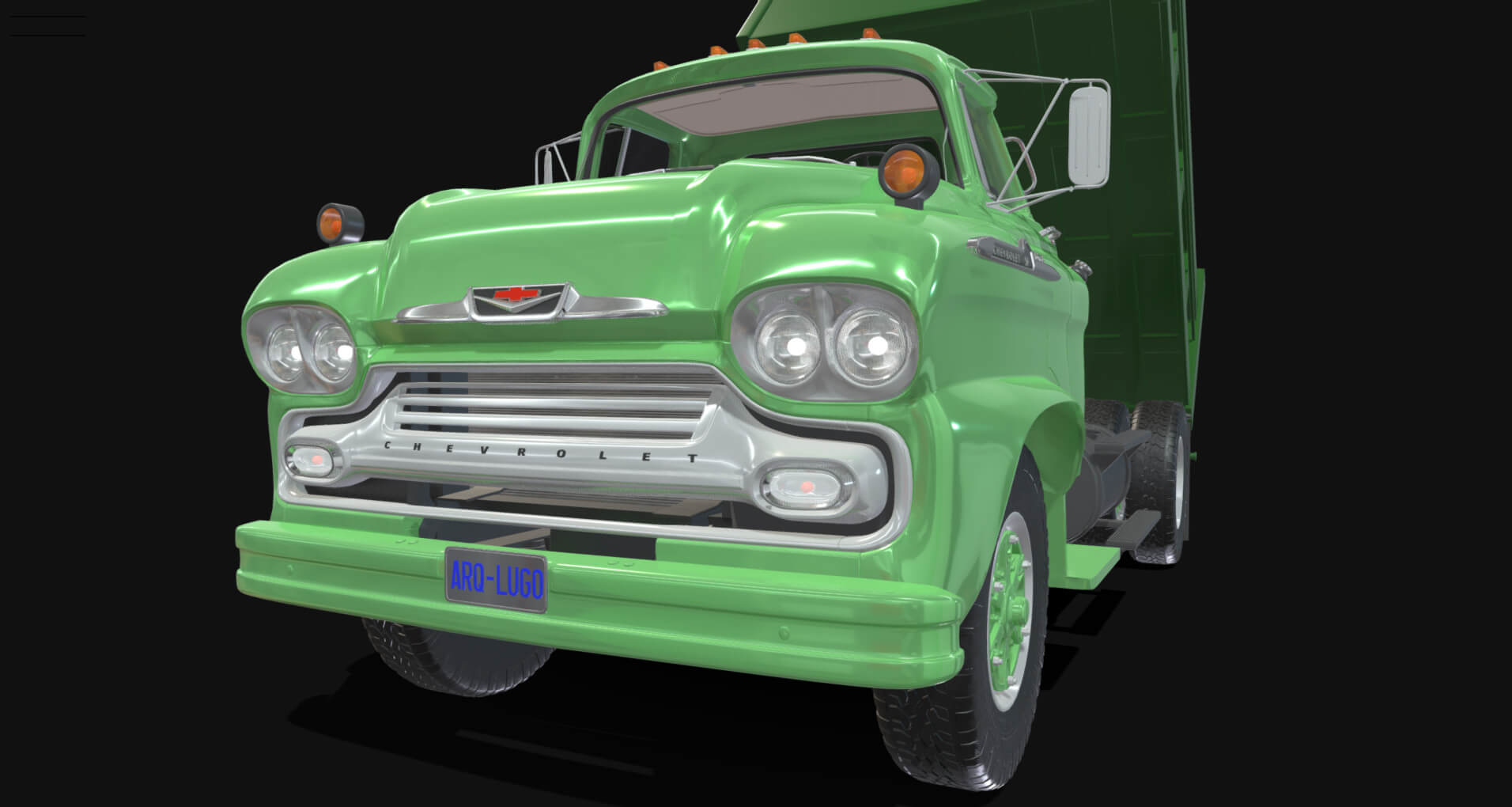 1958 Viking 50 Single Axle Dump Truck 3D Model