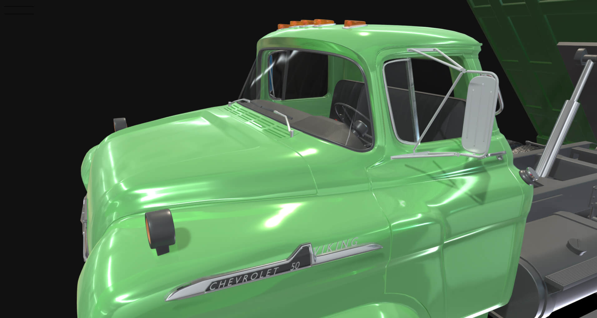 1958 Viking 50 Single Axle Dump Truck 3D Model
