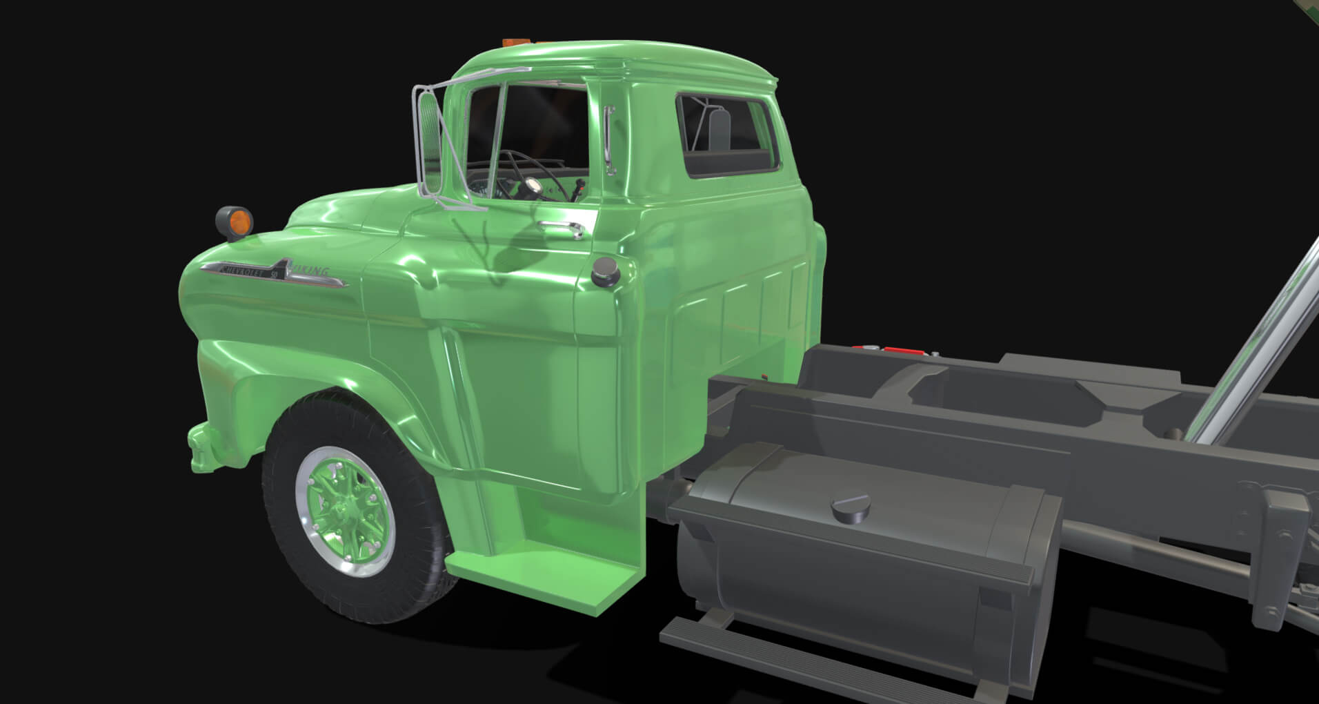 1958 Viking 50 Single Axle Dump Truck 3D Model