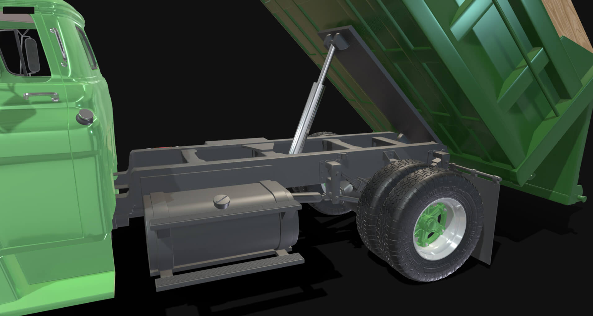 1958 Viking 50 Single Axle Dump Truck 3D Model