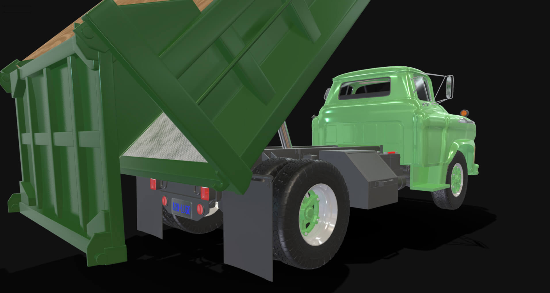1958 Viking 50 Single Axle Dump Truck 3D Model