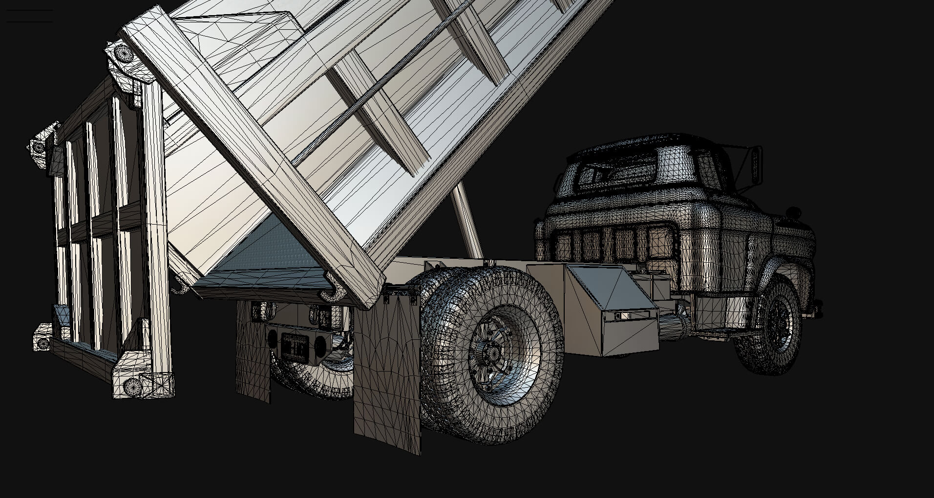 1958 Viking 50 Single Axle Dump Truck 3D Model