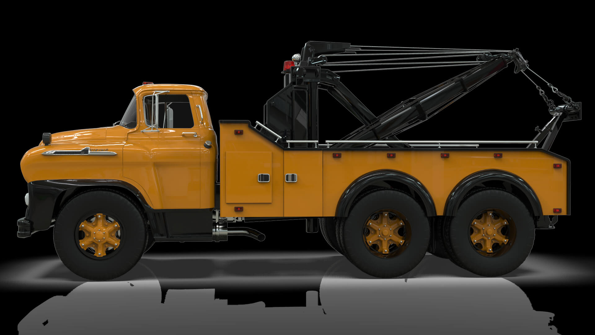 1958 Viking 50 Tandem Axle Wrecker Truck Holmes 850 3D Model