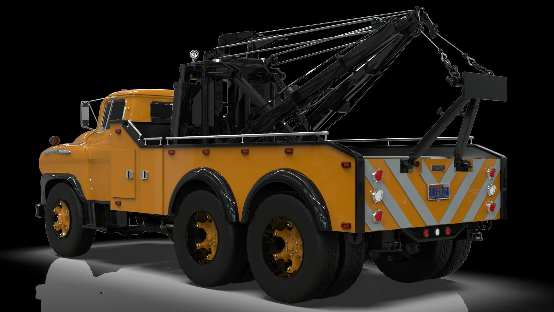 1958 Viking 50 Tandem Axle Wrecker Truck Holmes 850 3D Model