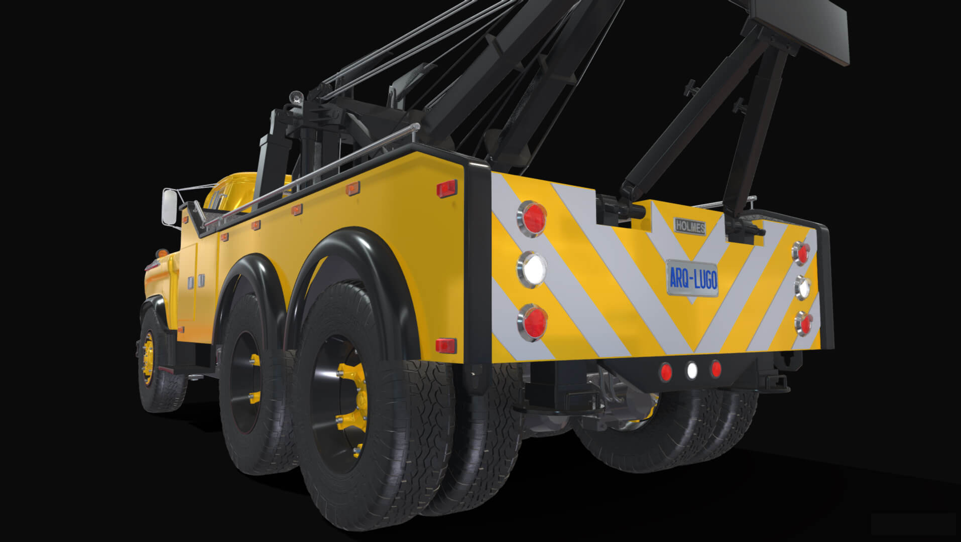 1958 Viking 50 Tandem Axle Wrecker Truck Holmes 850 3D Model